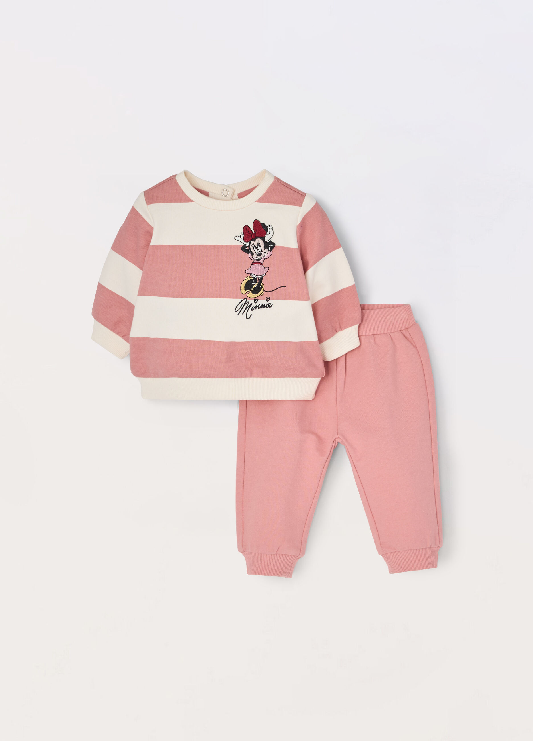 Jogging set in french terry di puro cotone neonata