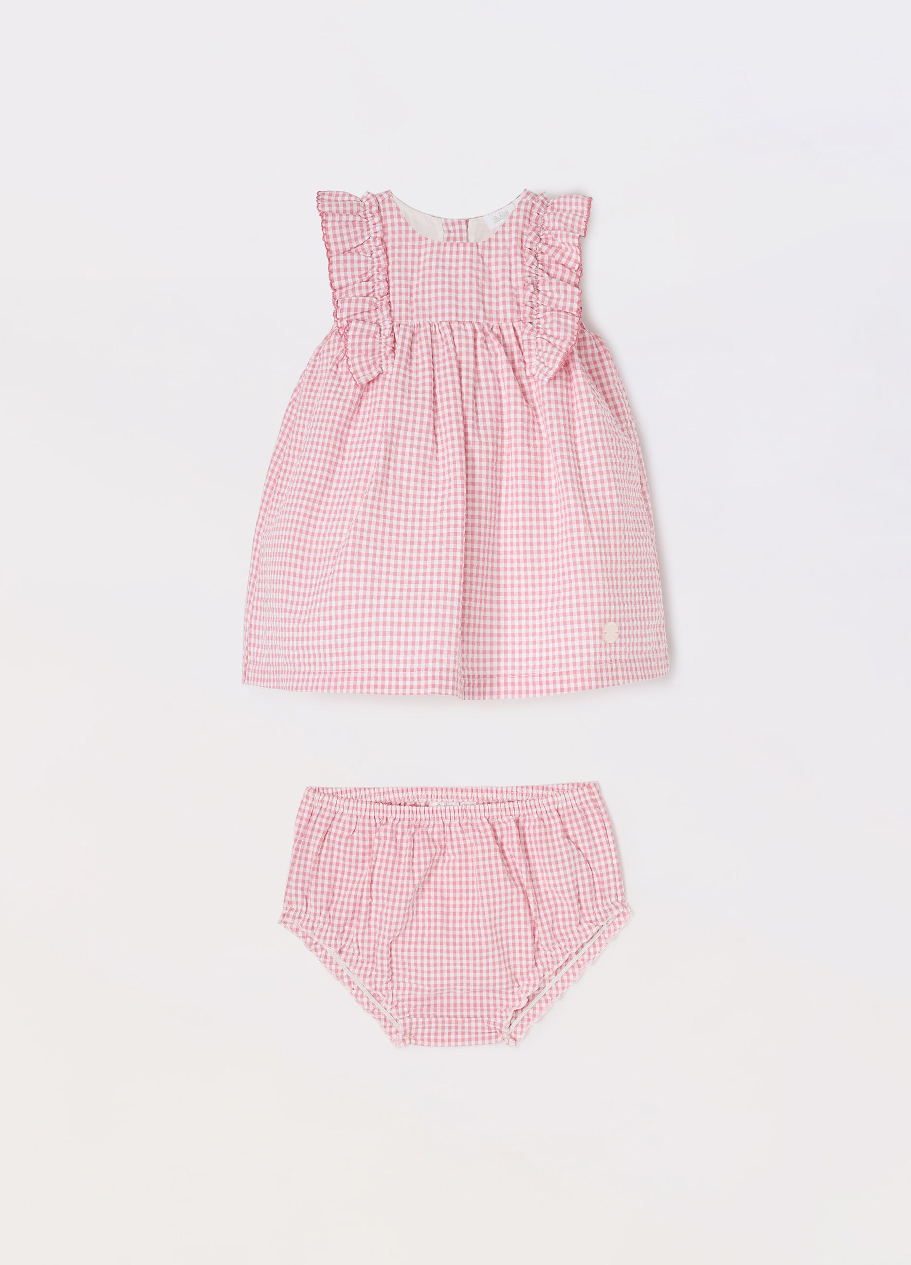 Set vestitino + shorts in misto cotone neonata