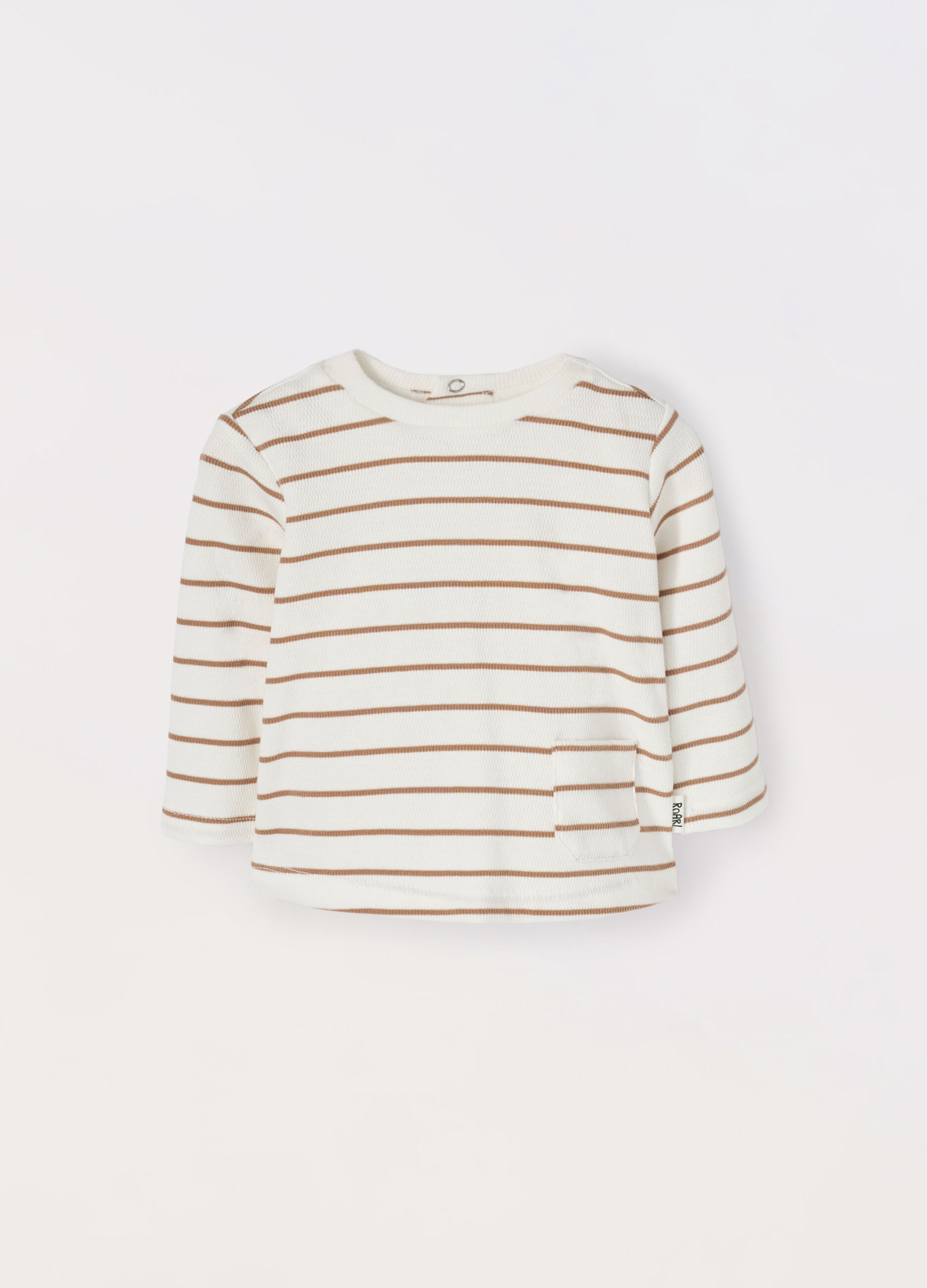 T-shirt in costina di puro cotone neonato