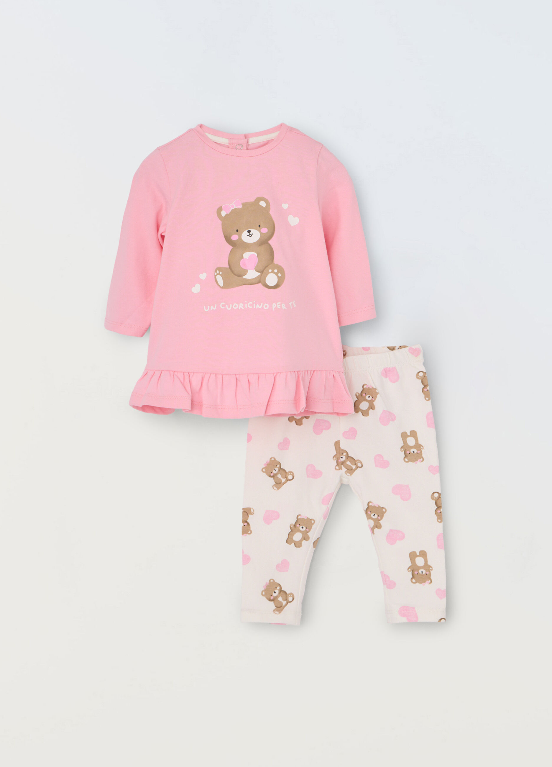 Jogging set in cotone stretch neonata