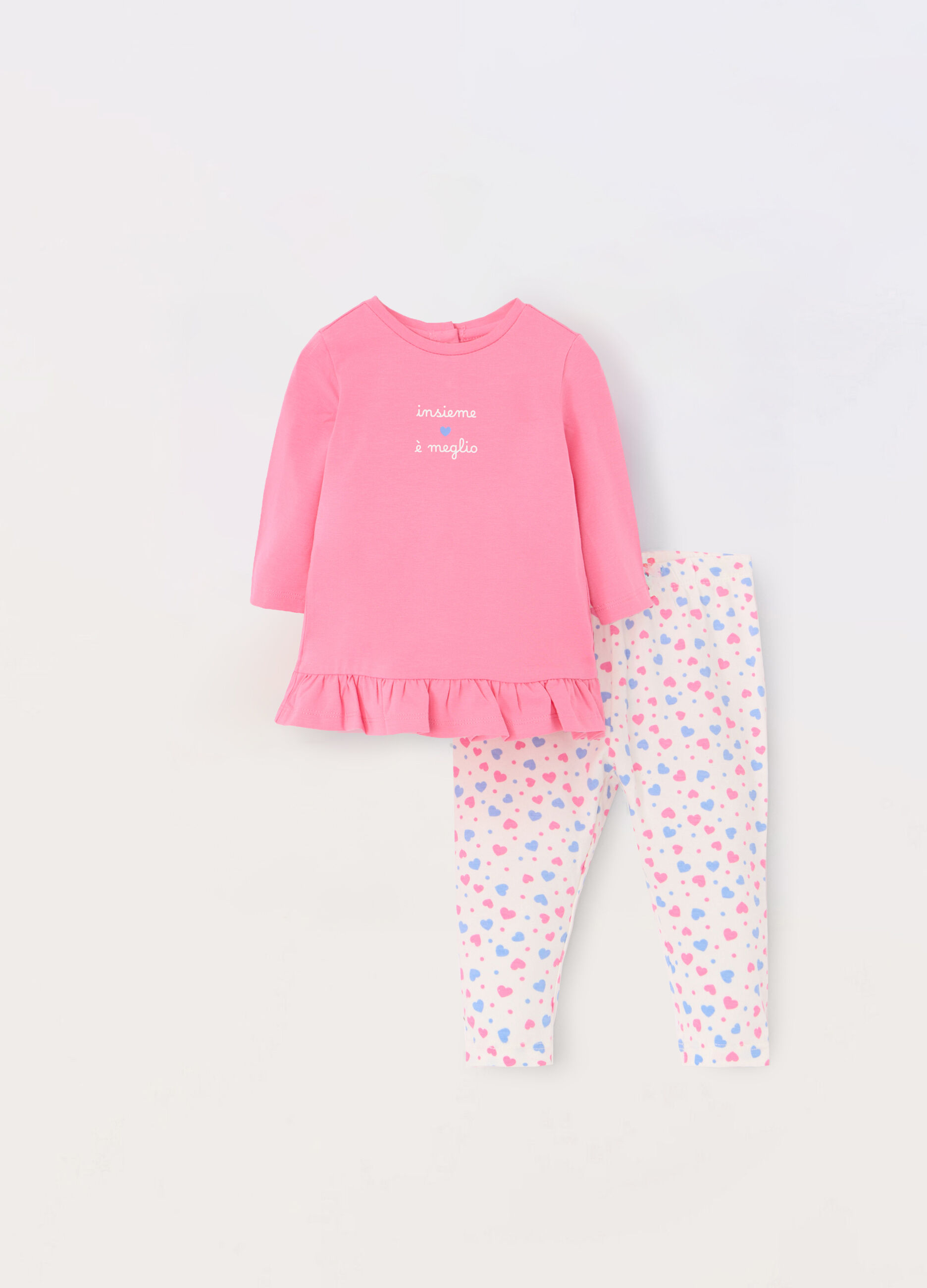 Jogging set in cotone stretch neonata
