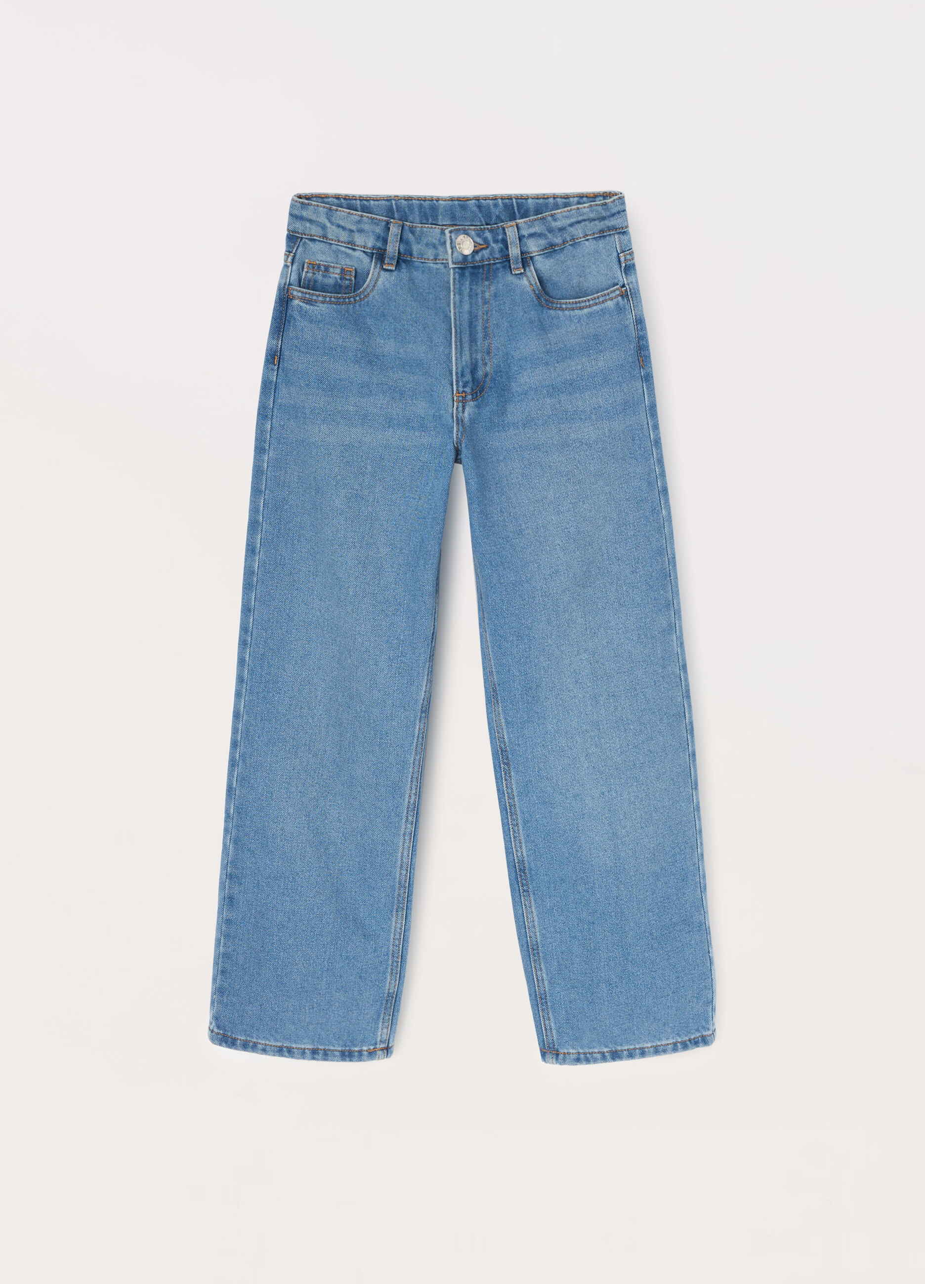 Pantaloni in denim di misto cotone ragazza