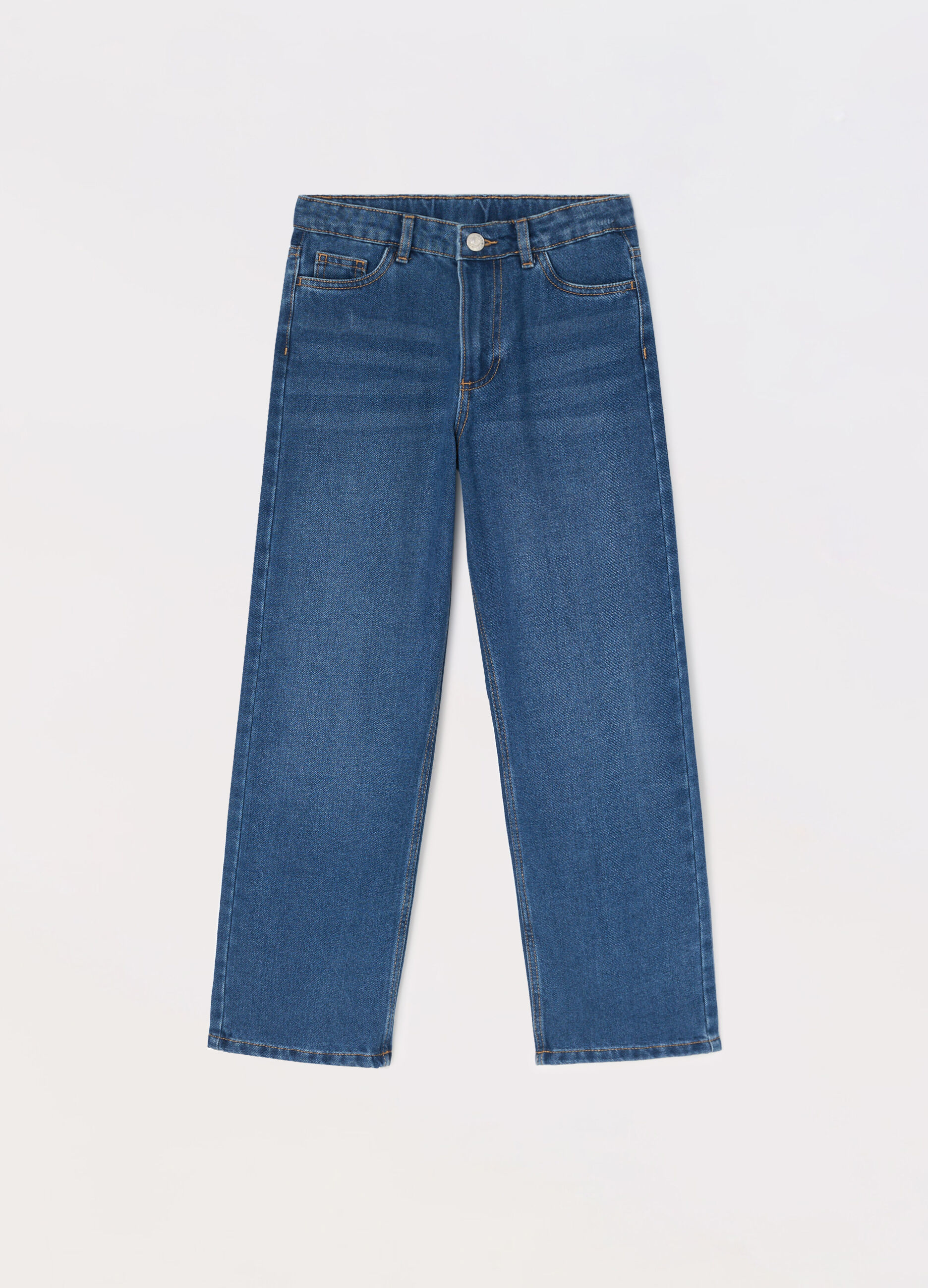 Pantaloni in denim di misto cotone ragazza