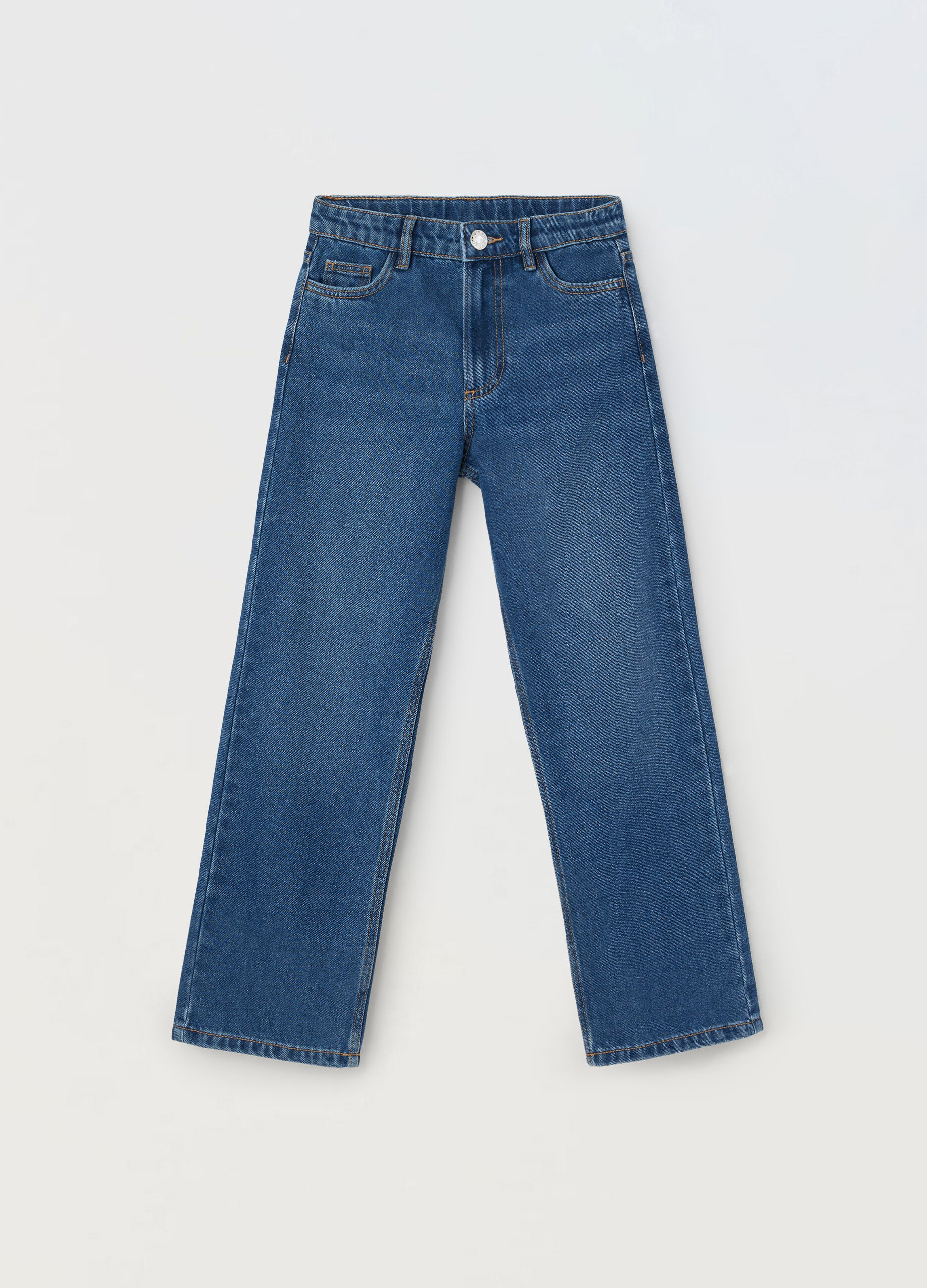 Pantaloni in denim di misto cotone ragazza
