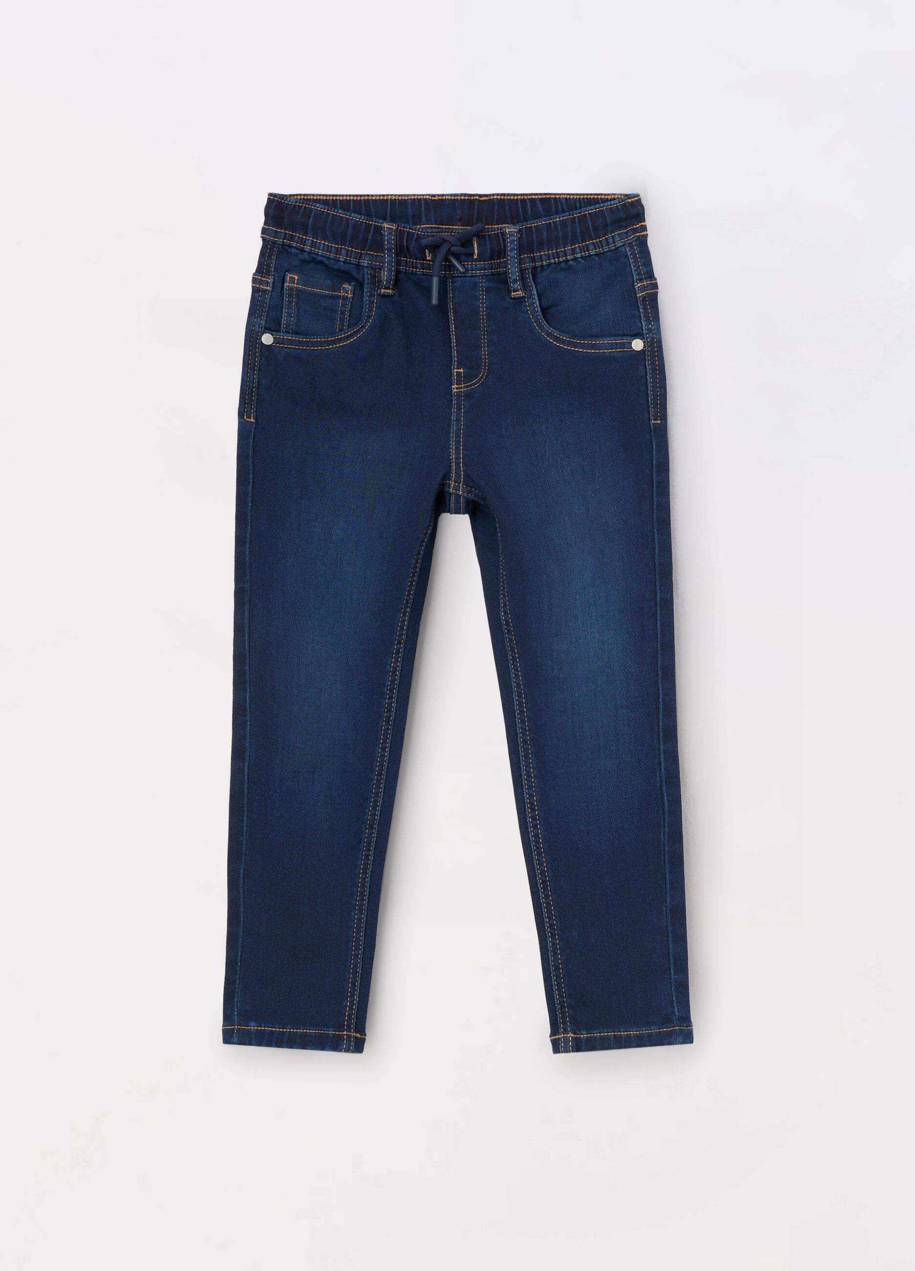 Joggers in french terry denim bambino