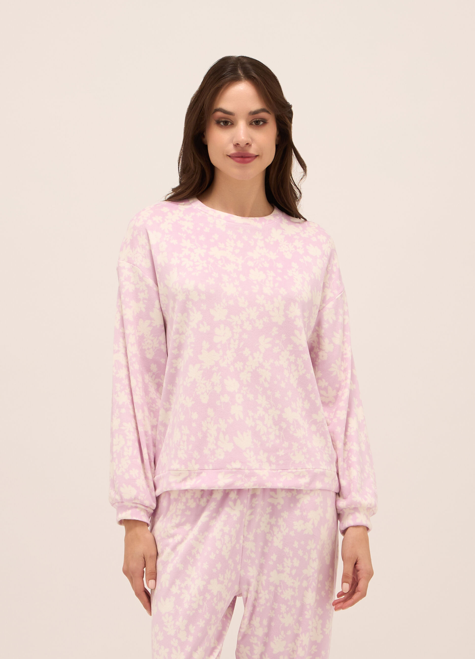Top pigiama velour donna