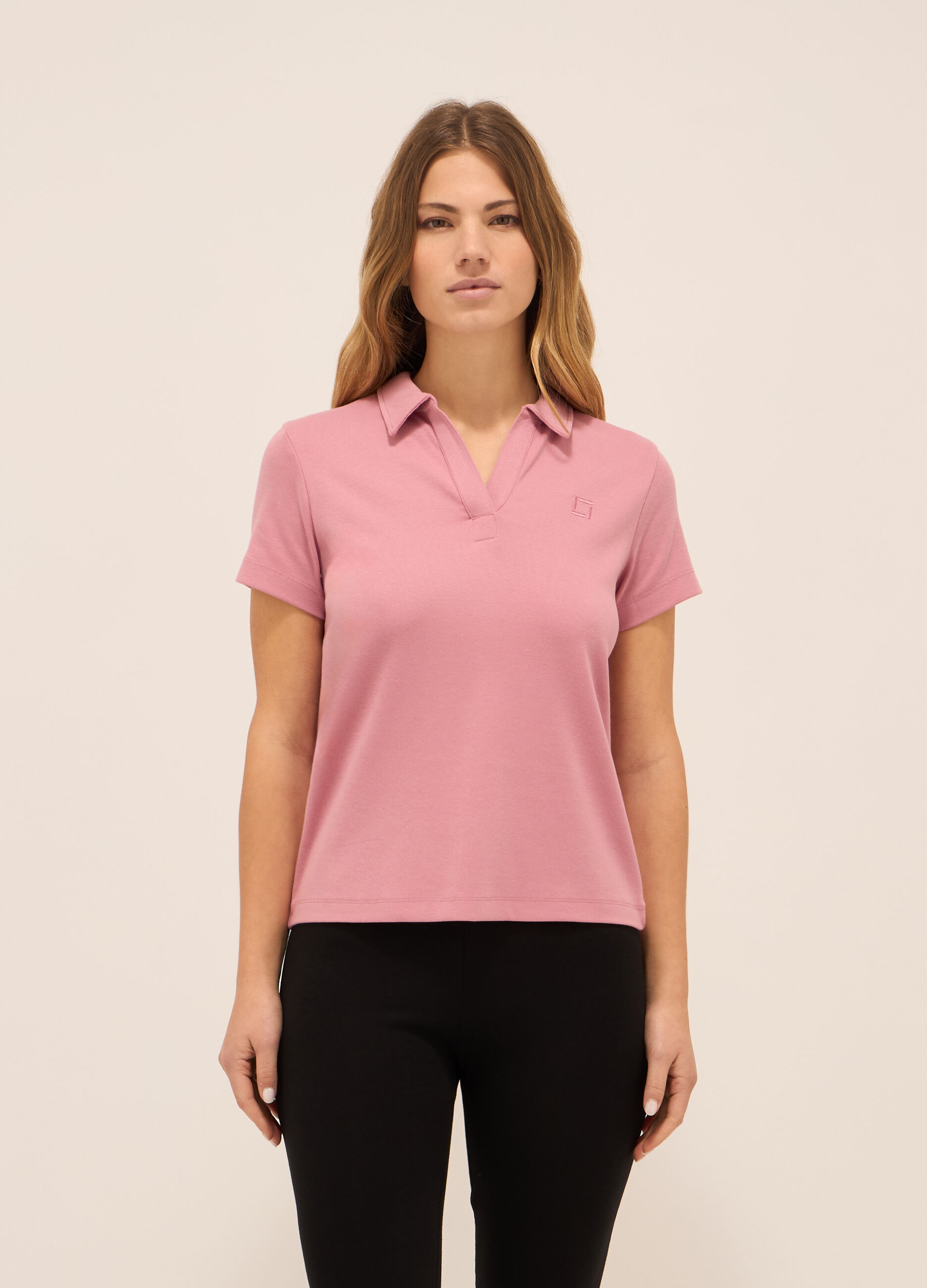 Polo in cotone stretch donna