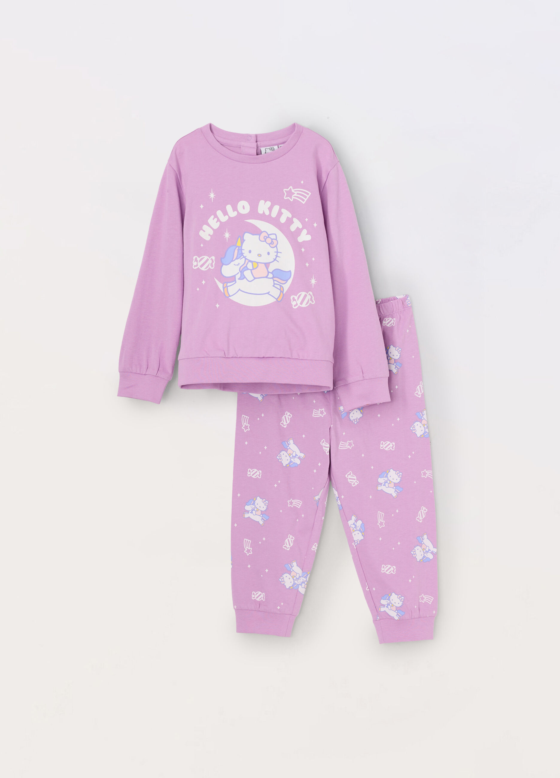 Set pigiama lungo in puro cotone neonata
