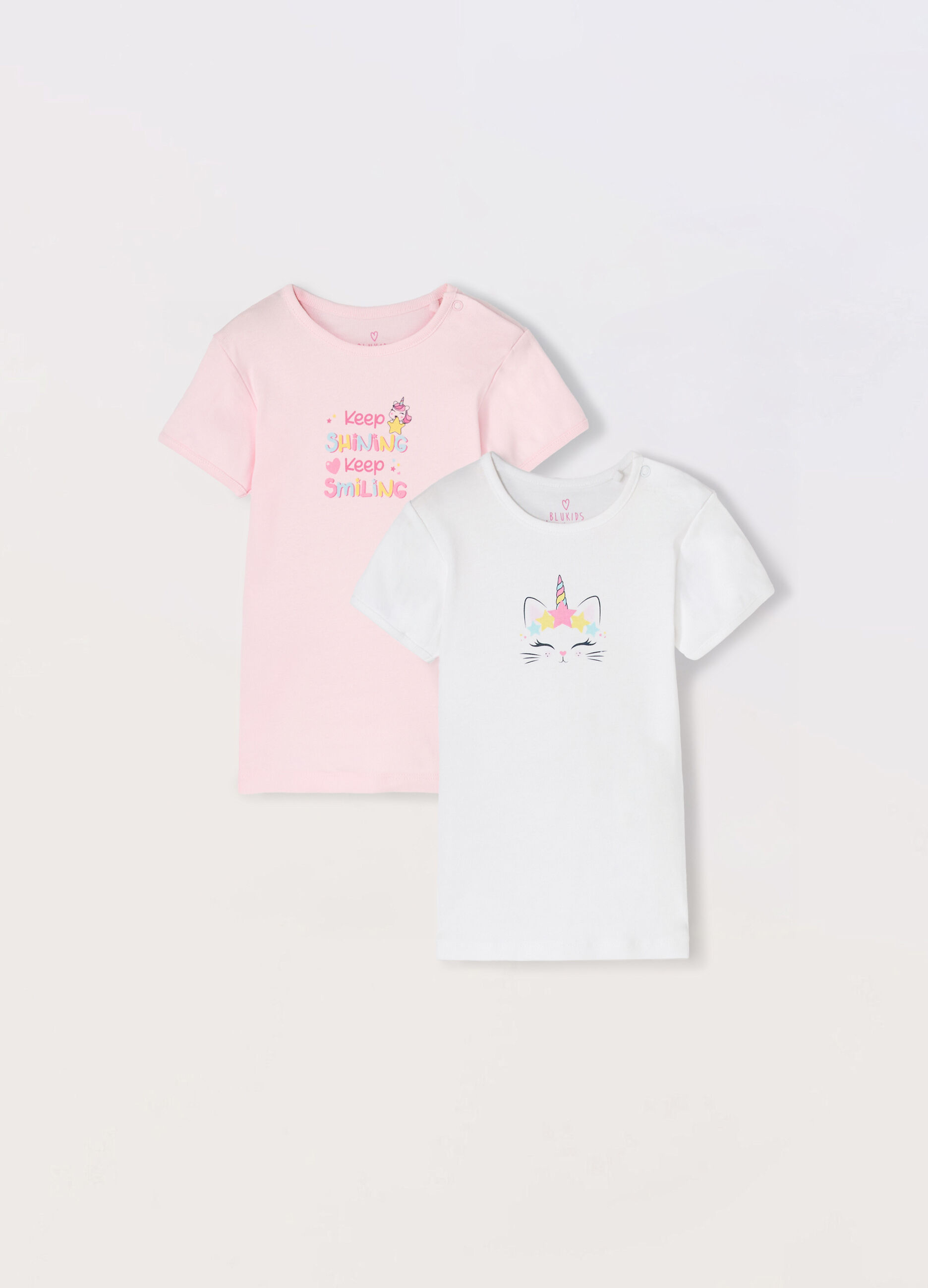 Pack 2 t-shirt intime in puro cotone neonata