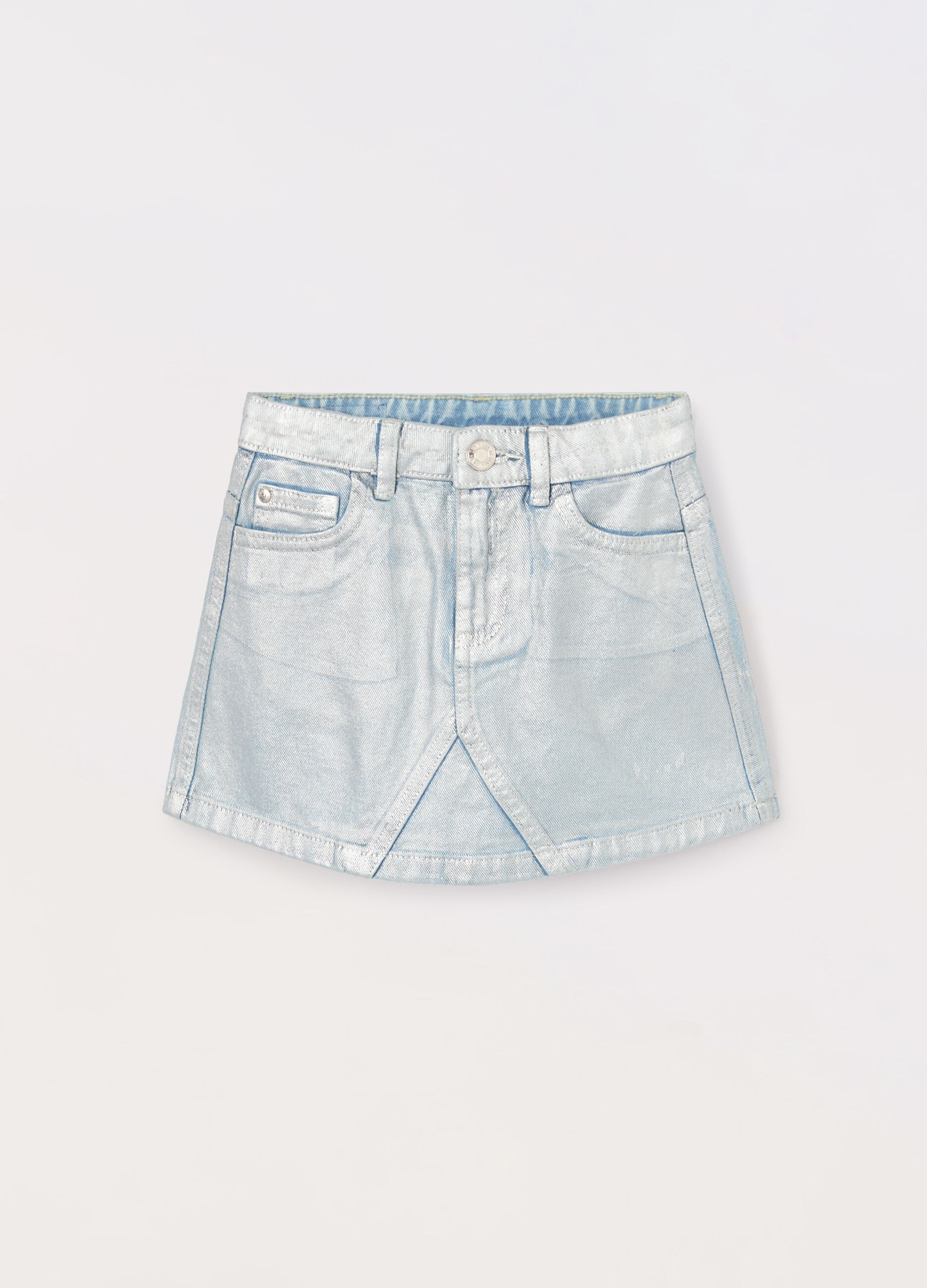 Minigonna in denim di puro cotone bambina