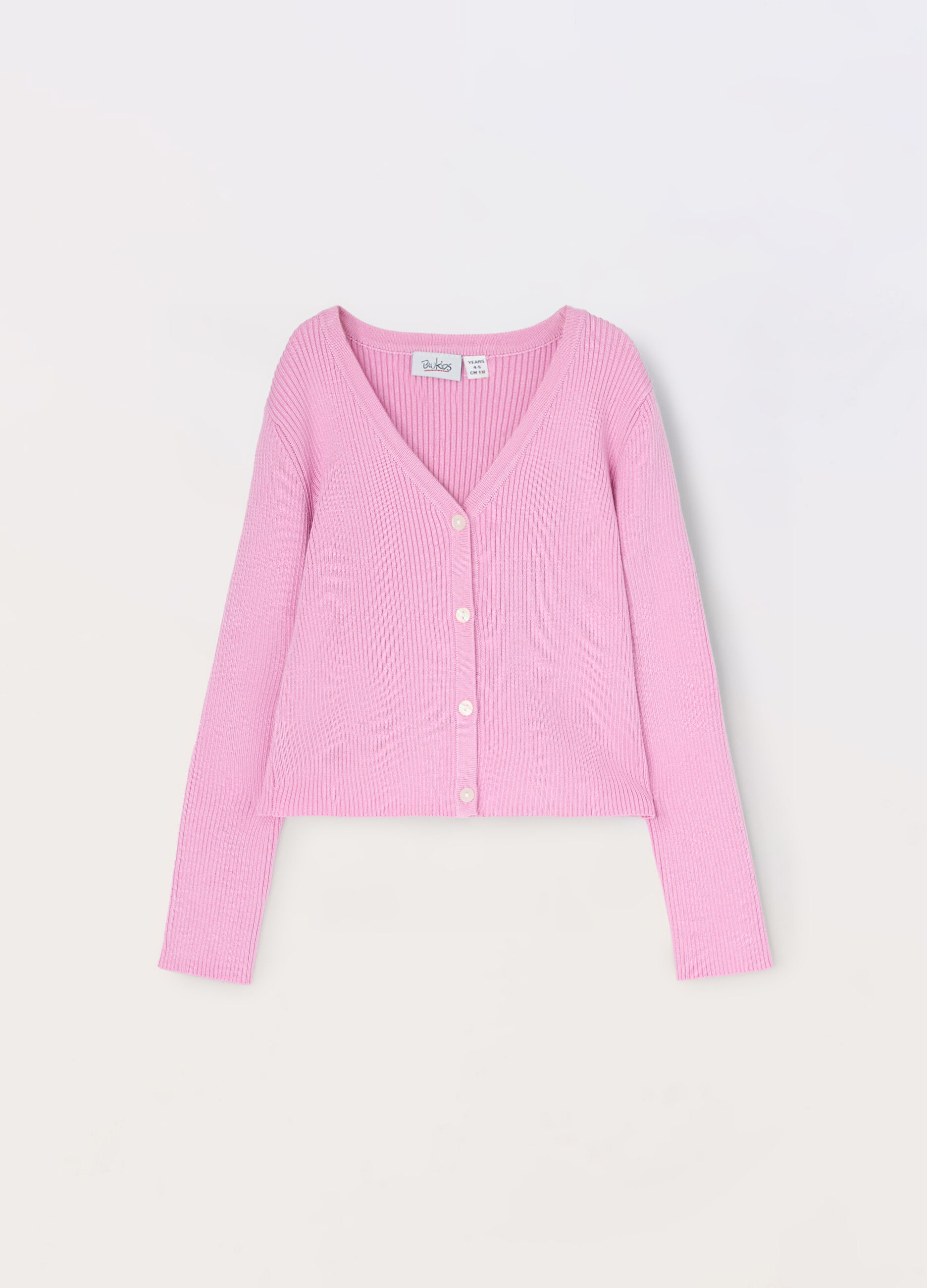 Cardigan in costina misto viscosa bambina