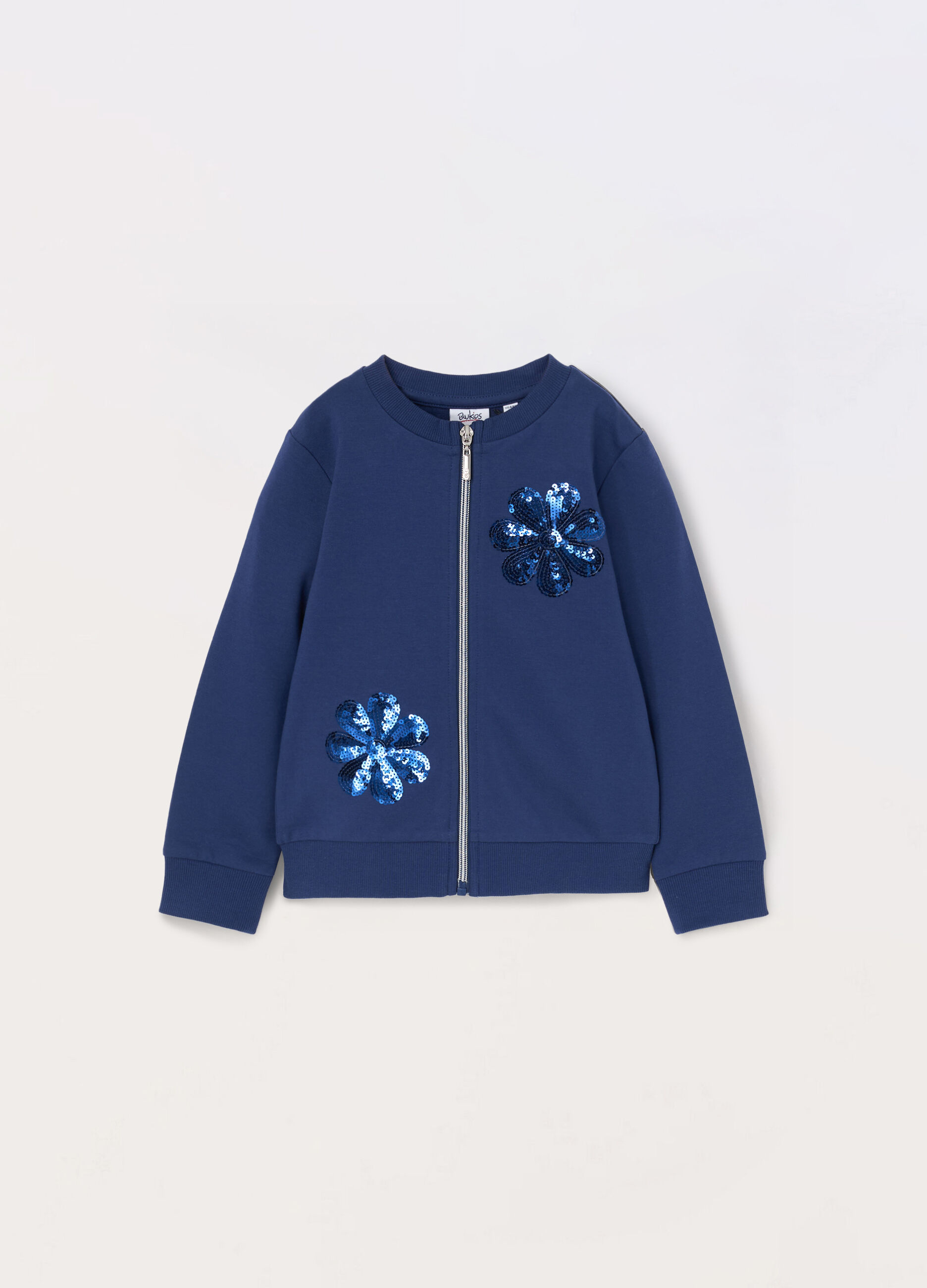 Felpa in french terry di cotone stretch bambina