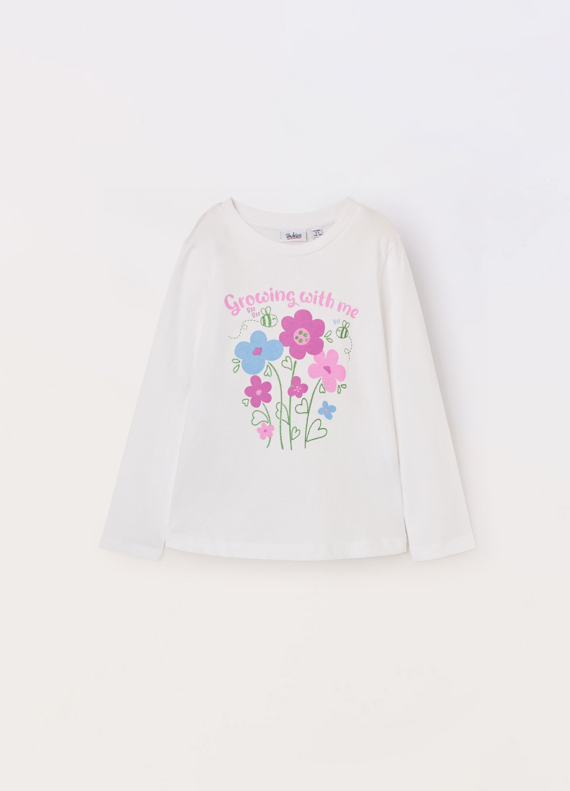 T-shirt in jersey di puro cotone bambina
