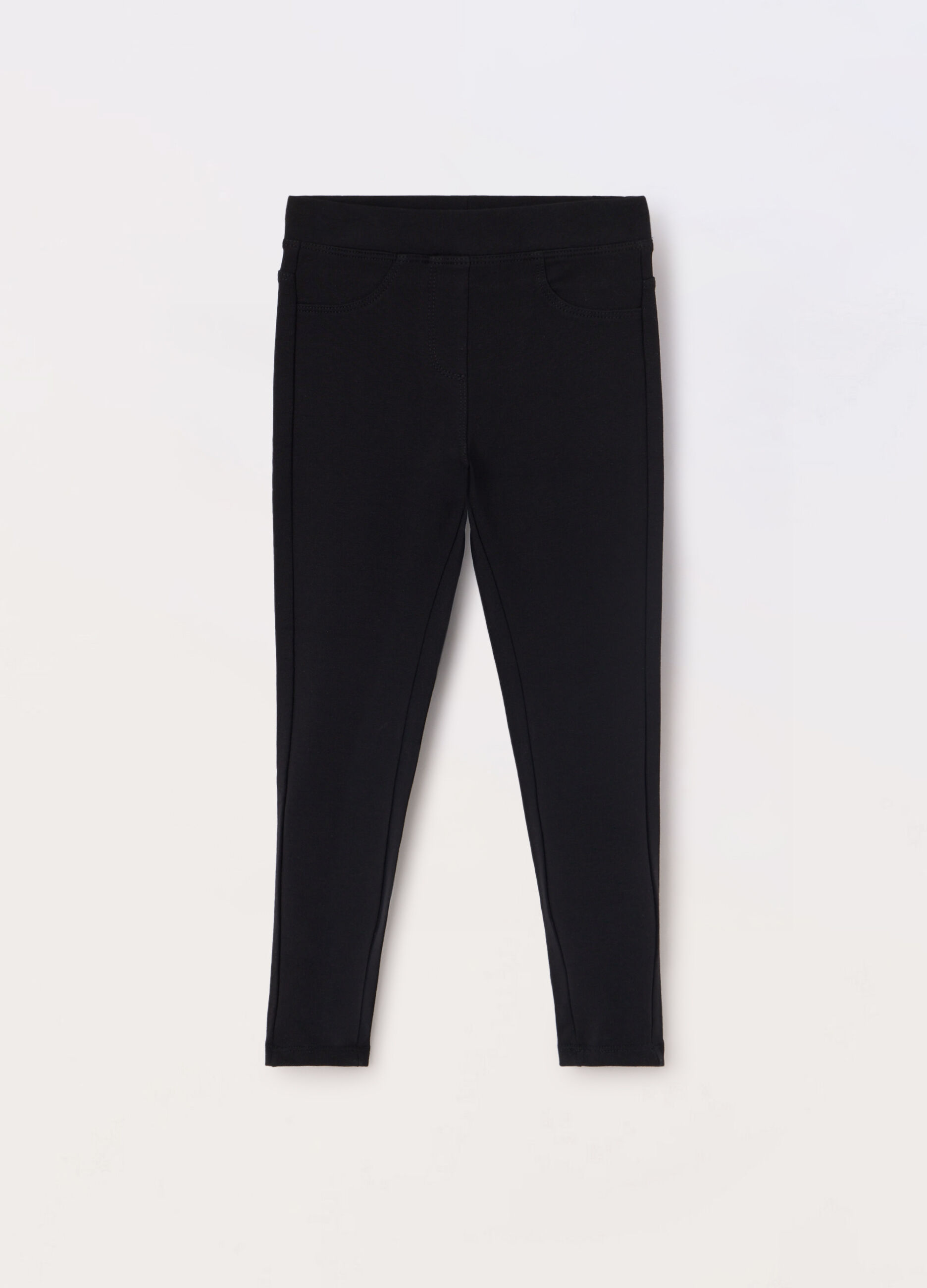 Treggings in french terry di cotone stretch bambina