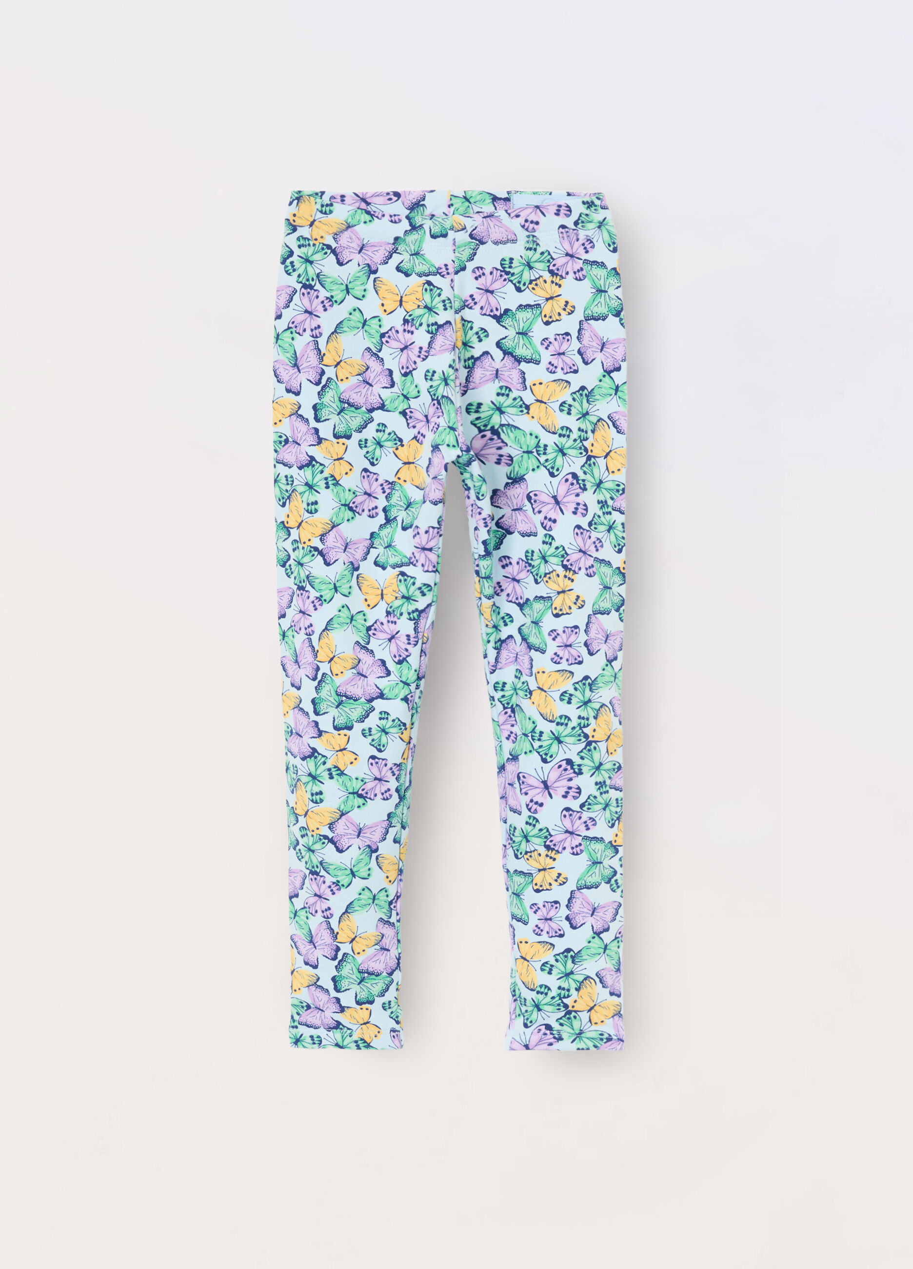 Leggings in french terry di cotone stretch bambina
