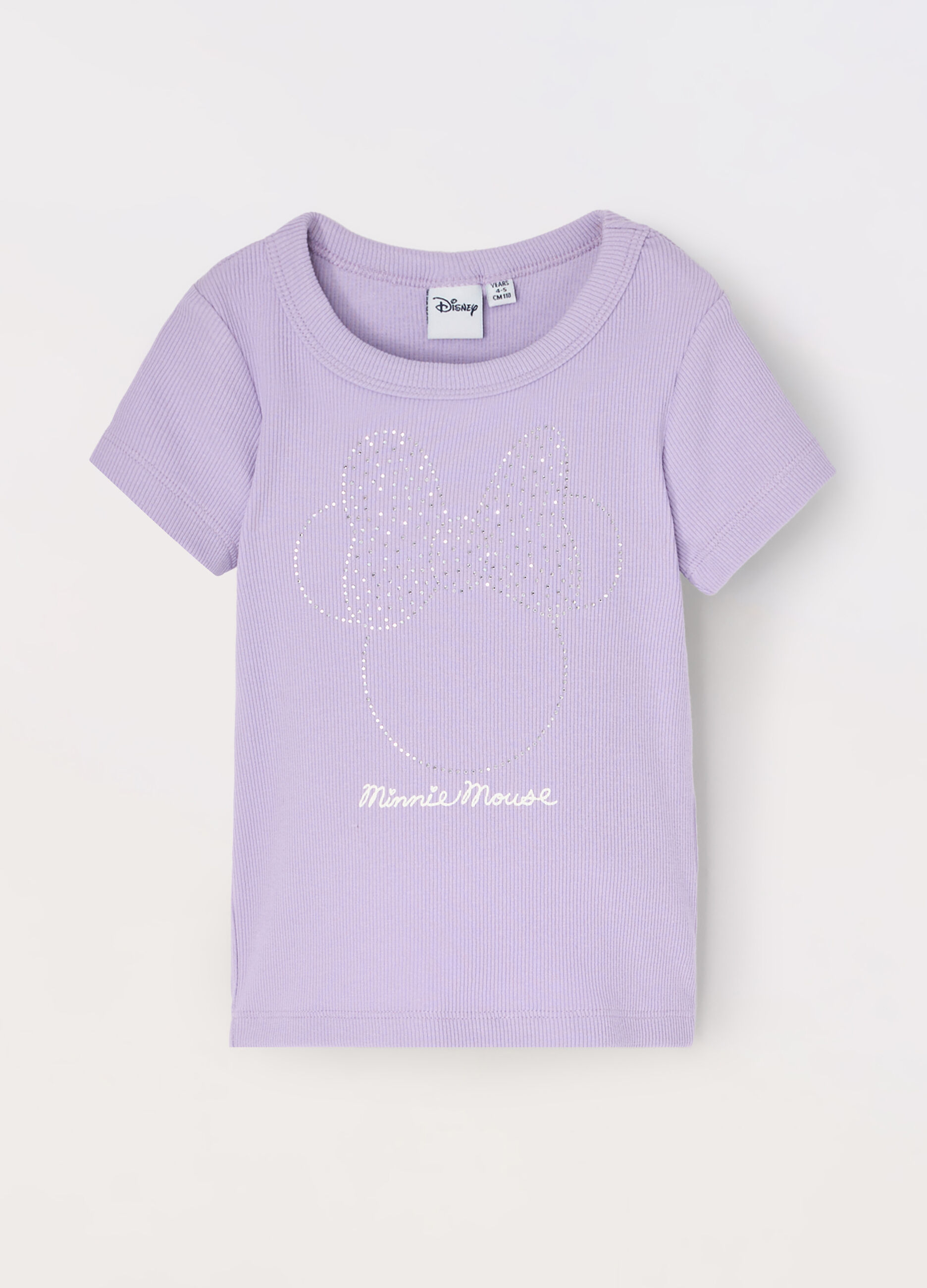 T-shirt in costina di cotone stretch bambina