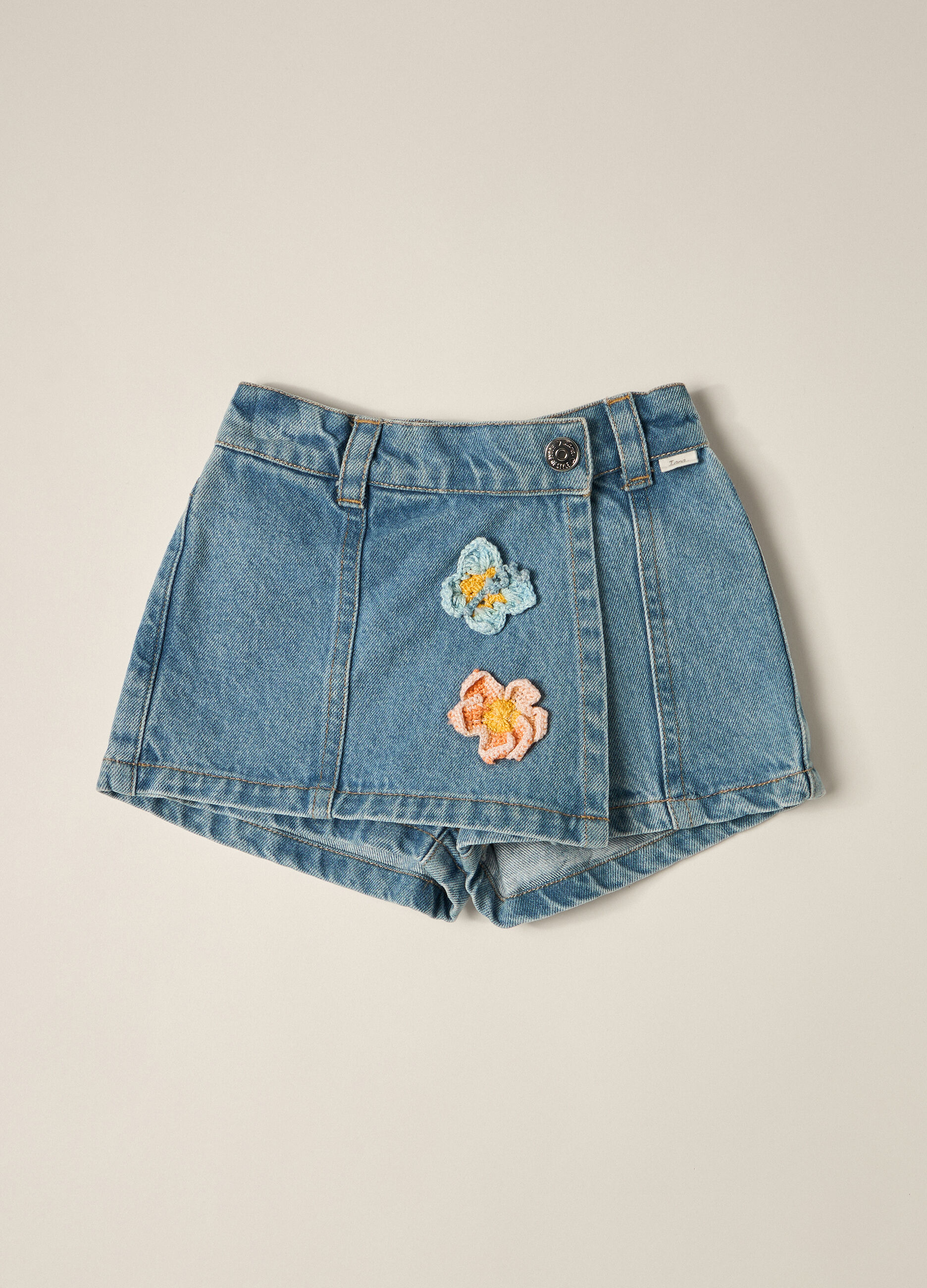 Gonna-pantalone in puro cotone IANA neonata