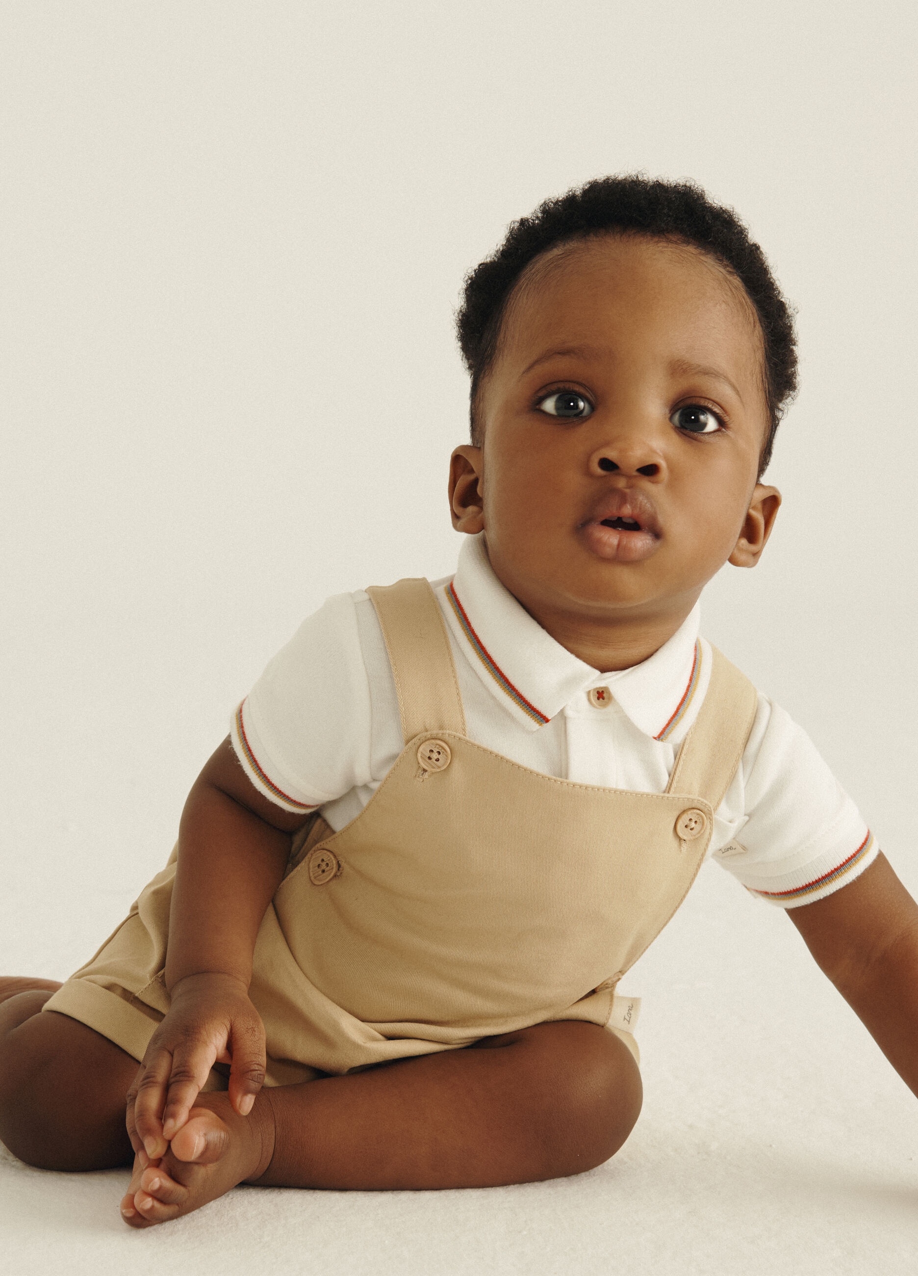 Salopette in twill di cotone stretch IANA neonato