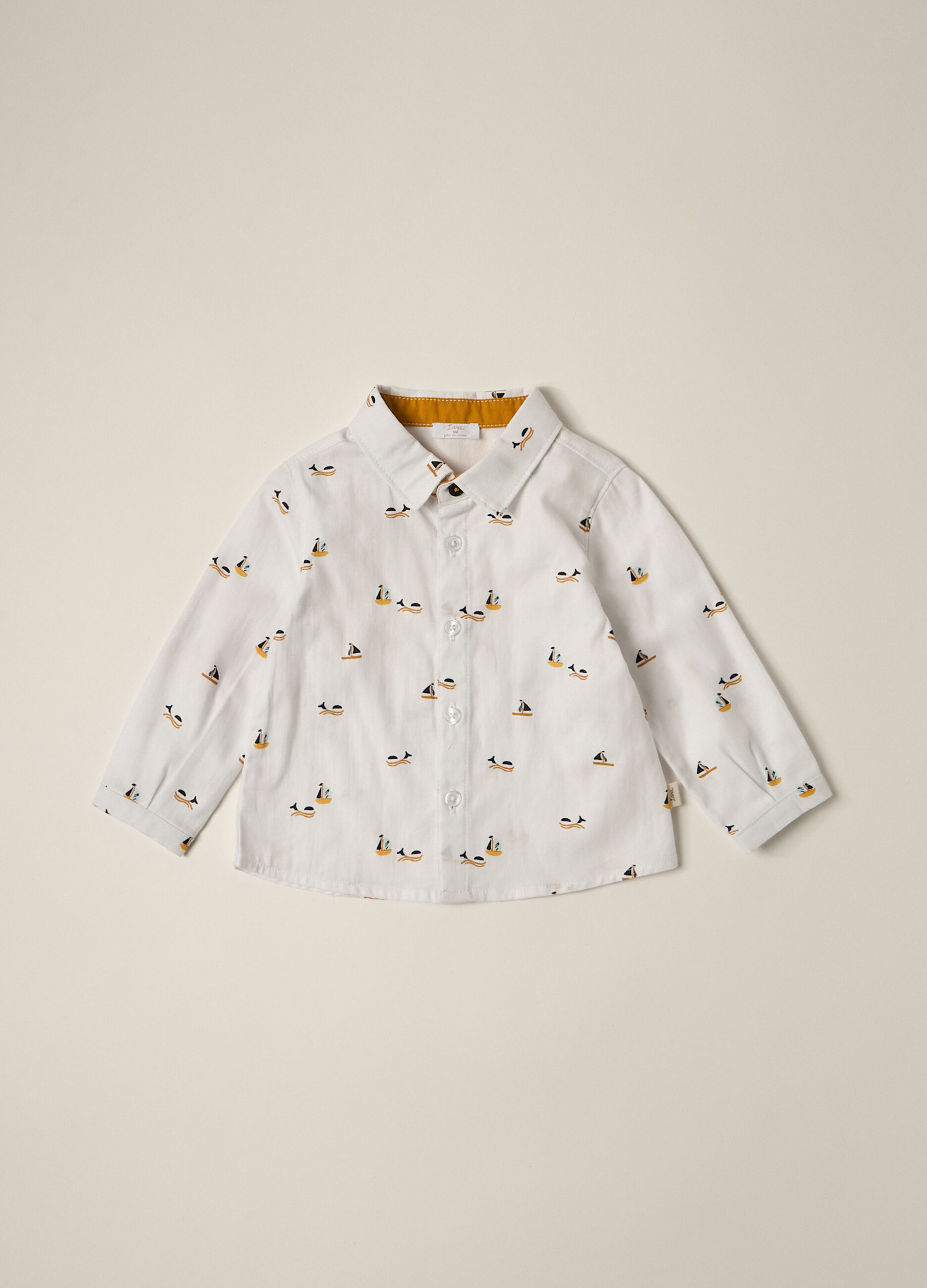 Camicia in twill di puro cotone IANA neonato