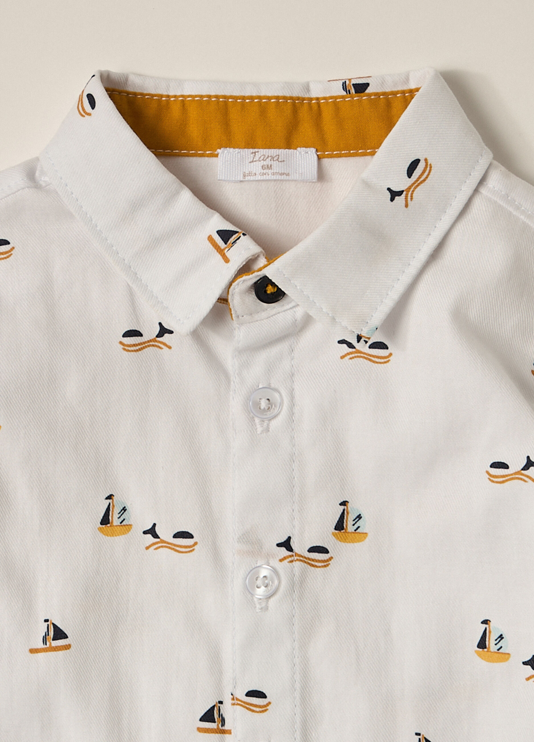Camicia in twill di puro cotone IANA neonato 3 Camicia in twill di puro cotone IANA neonato