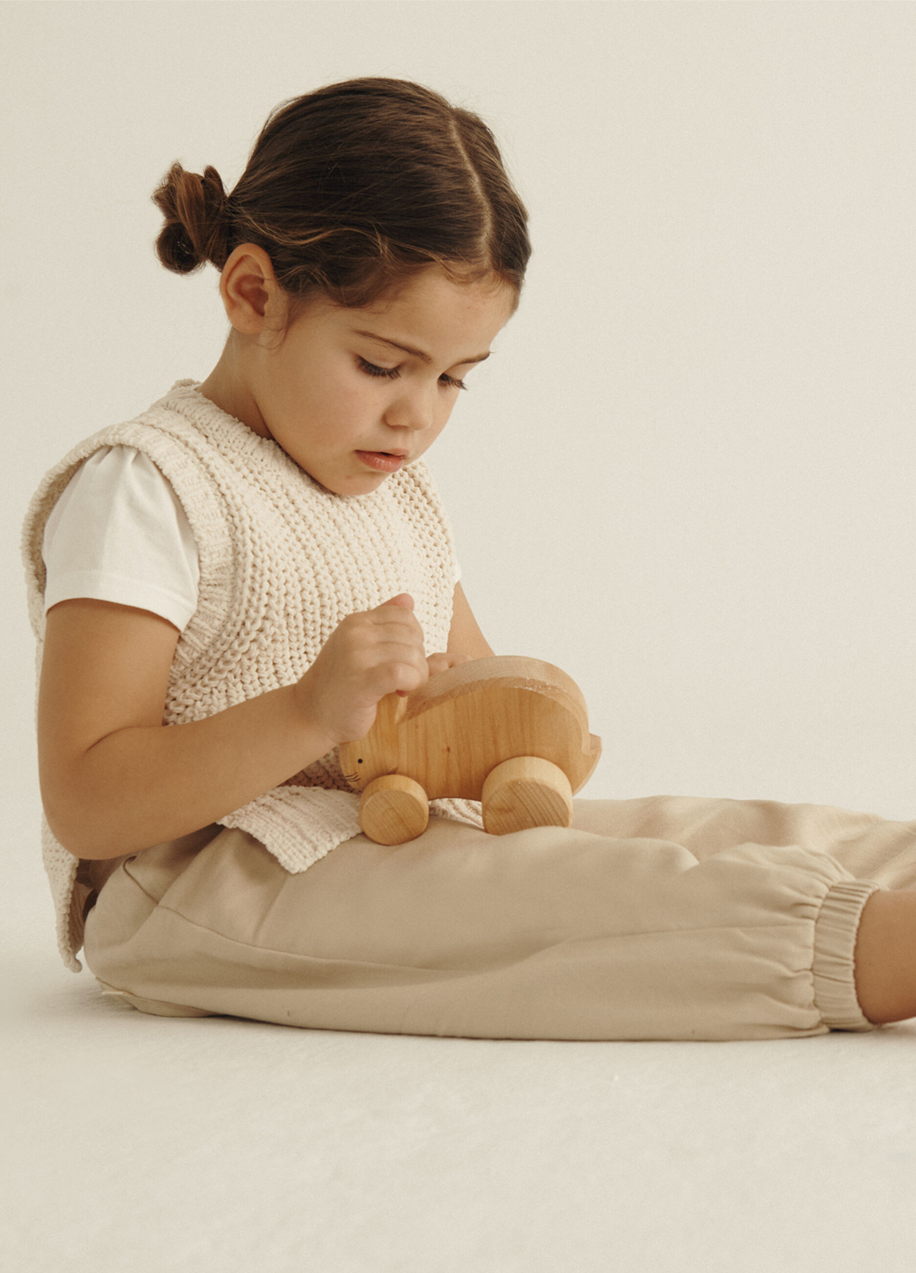 Pantaloni in twill di pura viscosa IANA neonata