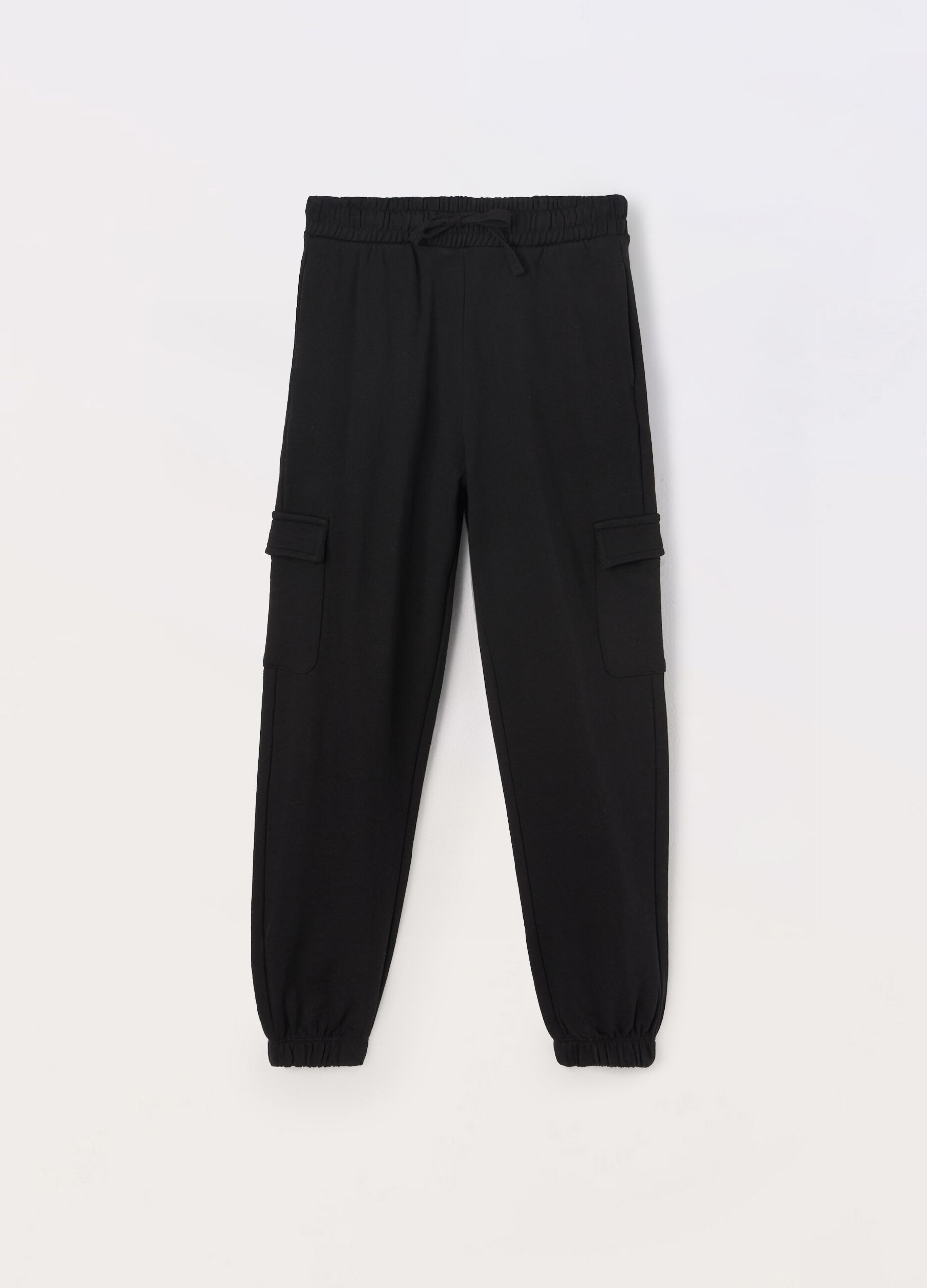 Jogger cargo in french terry di cotone ragazza