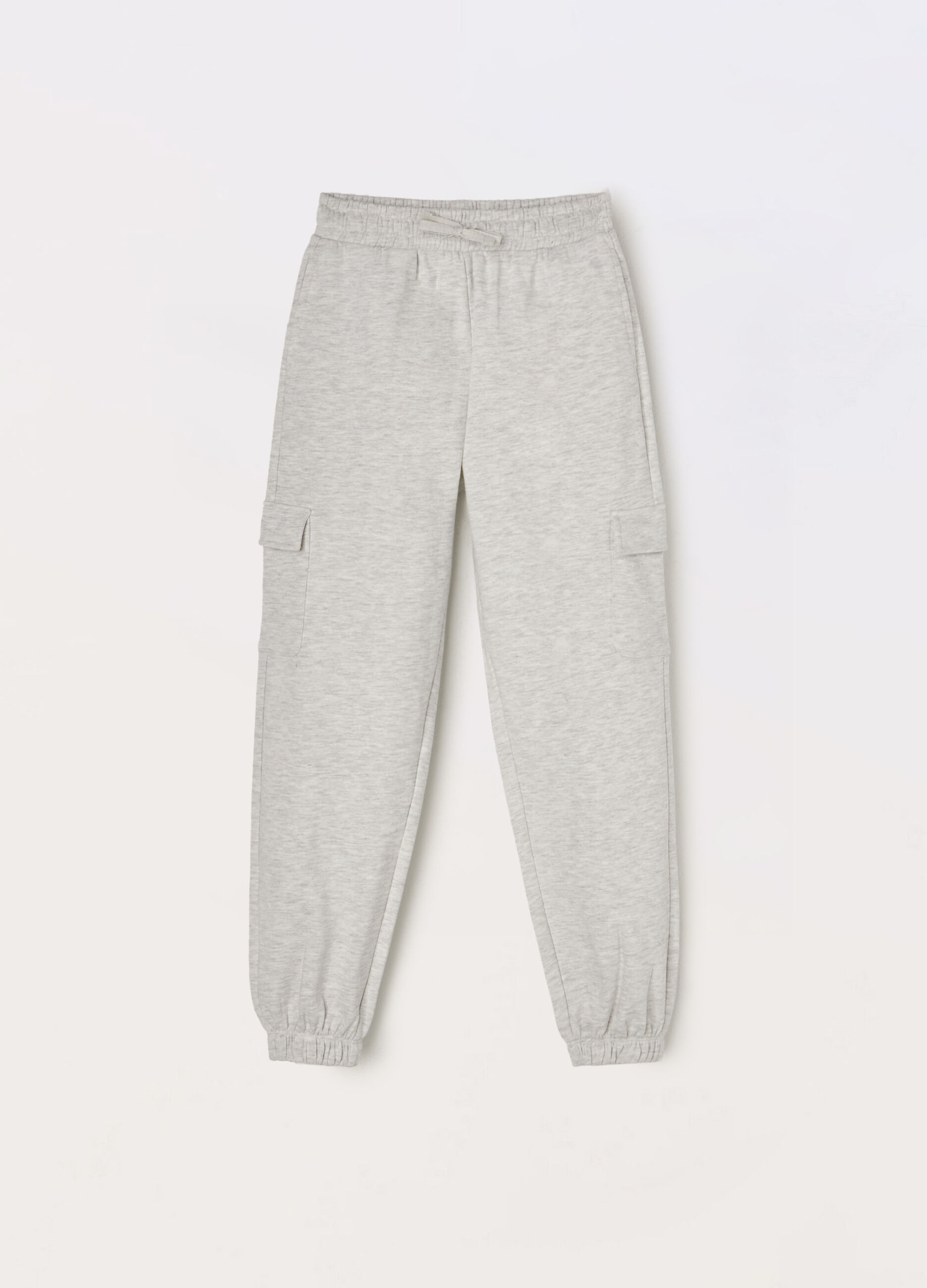 Jogger cargo in french terry di cotone ragazza