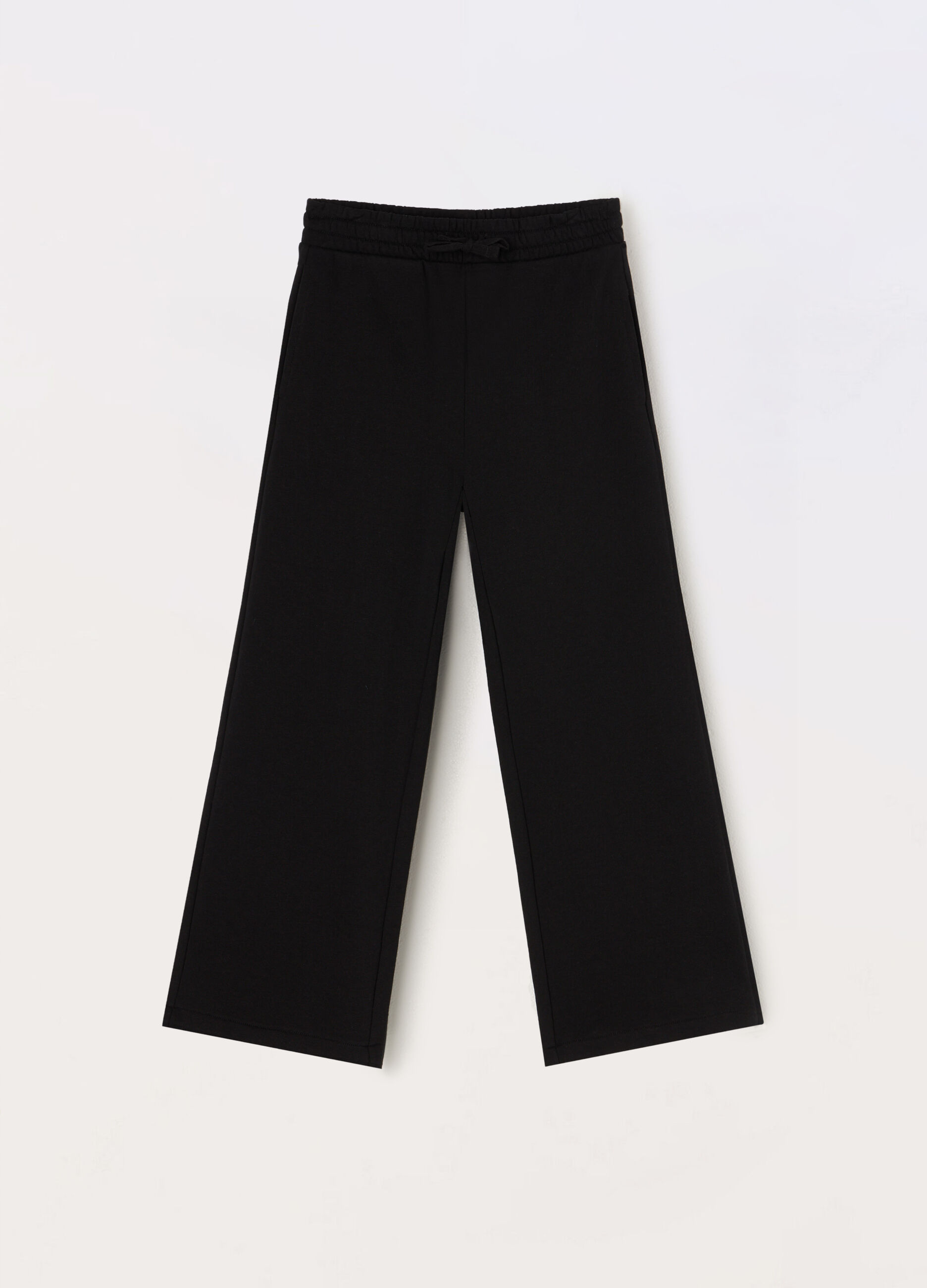Jogger wide leg in french terry di puro cotone ragazza