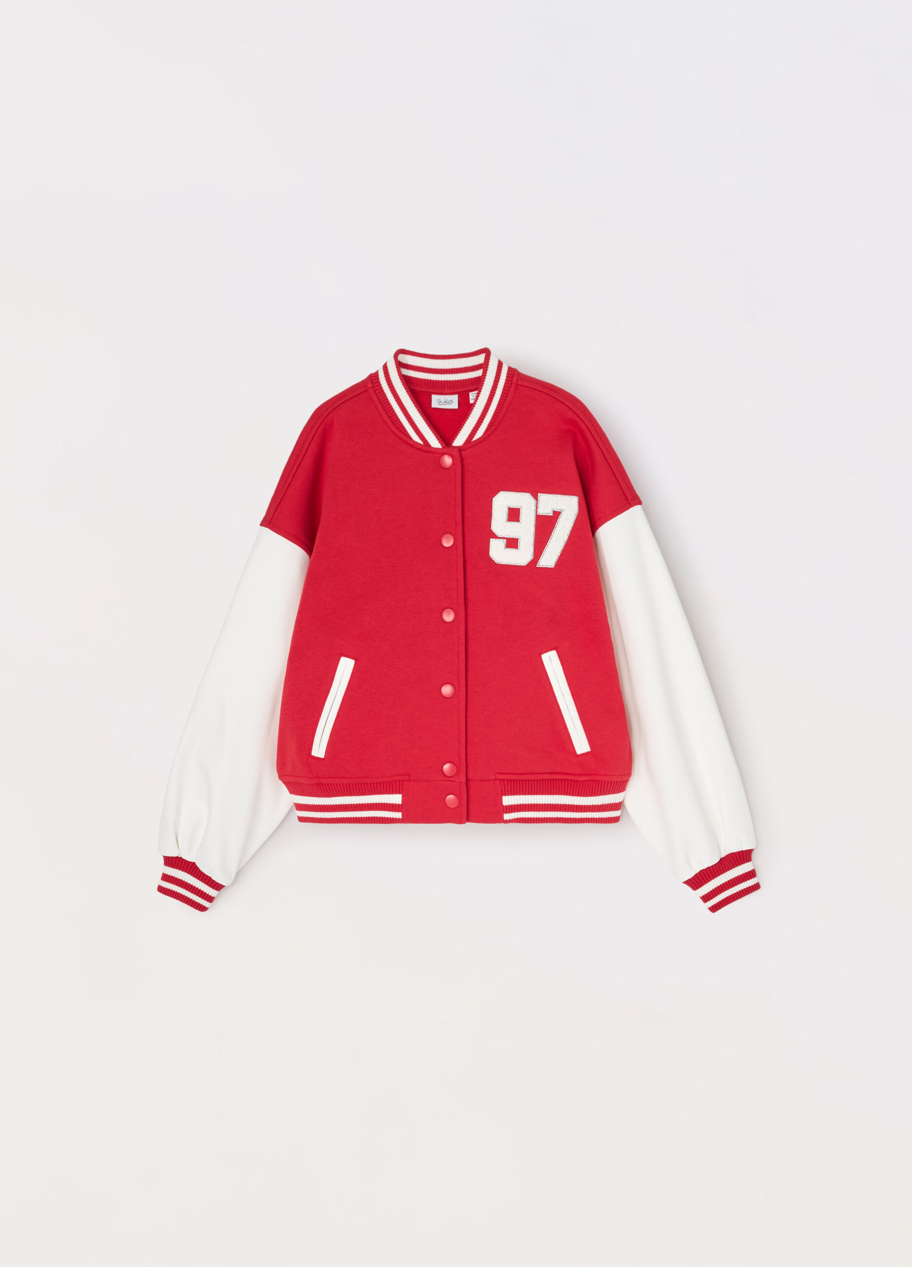 Felpa varsity in misto cotone ragazza