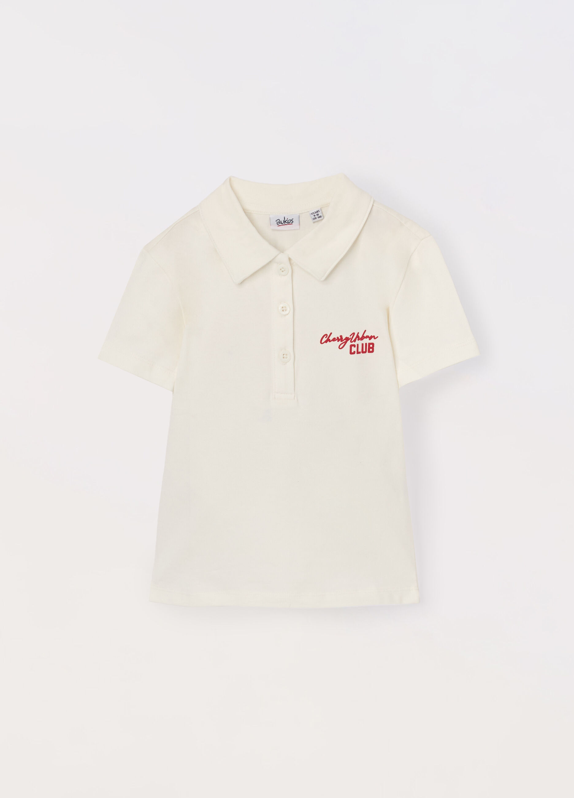 Polo in jersey di cotone stretch ragazza