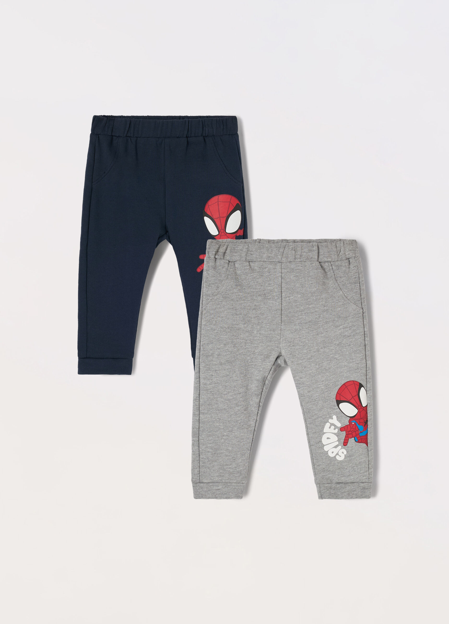 Pack 2 jogger in french terry di puro cotone neonato