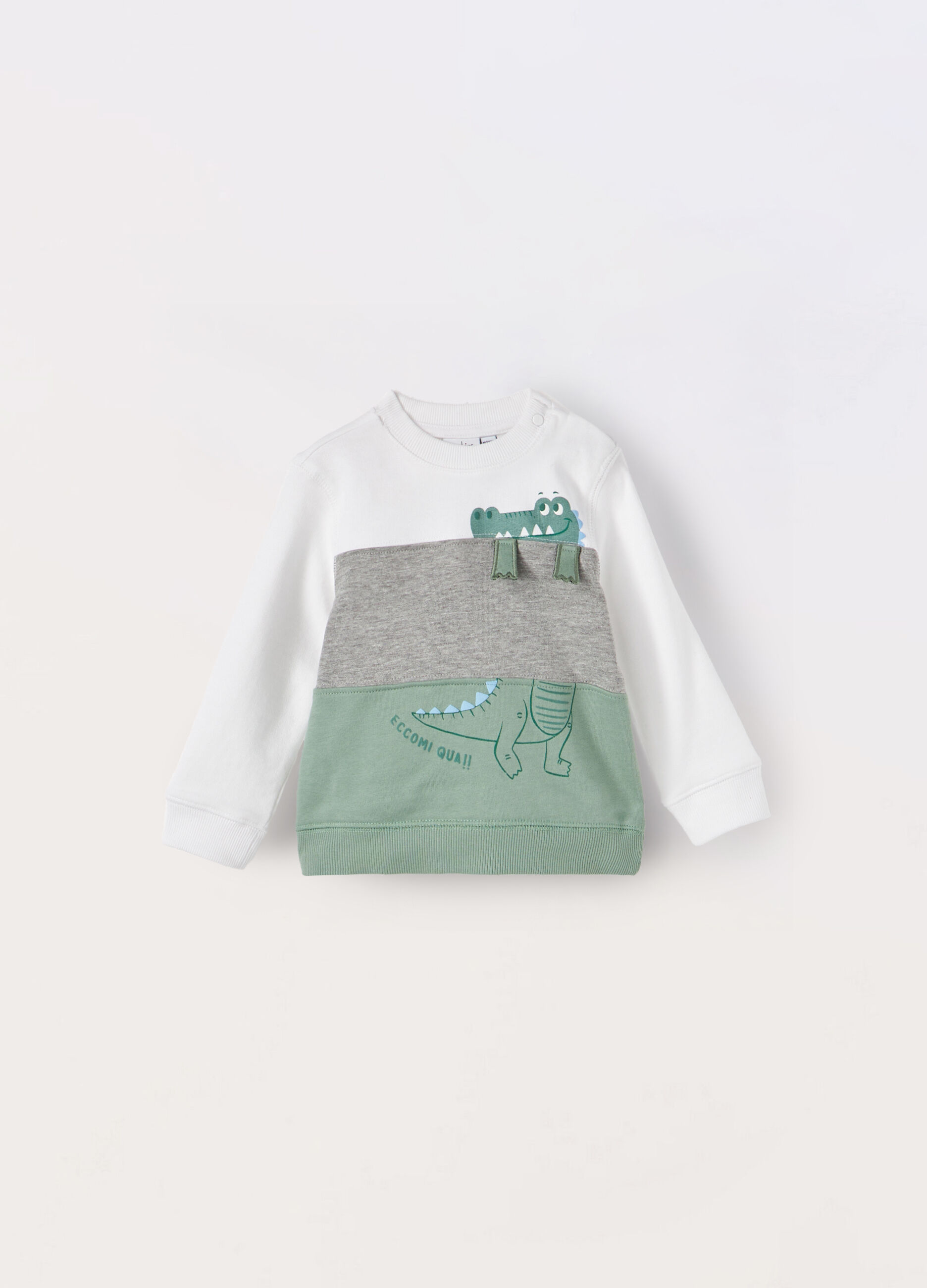Felpa in puro cotone neonato