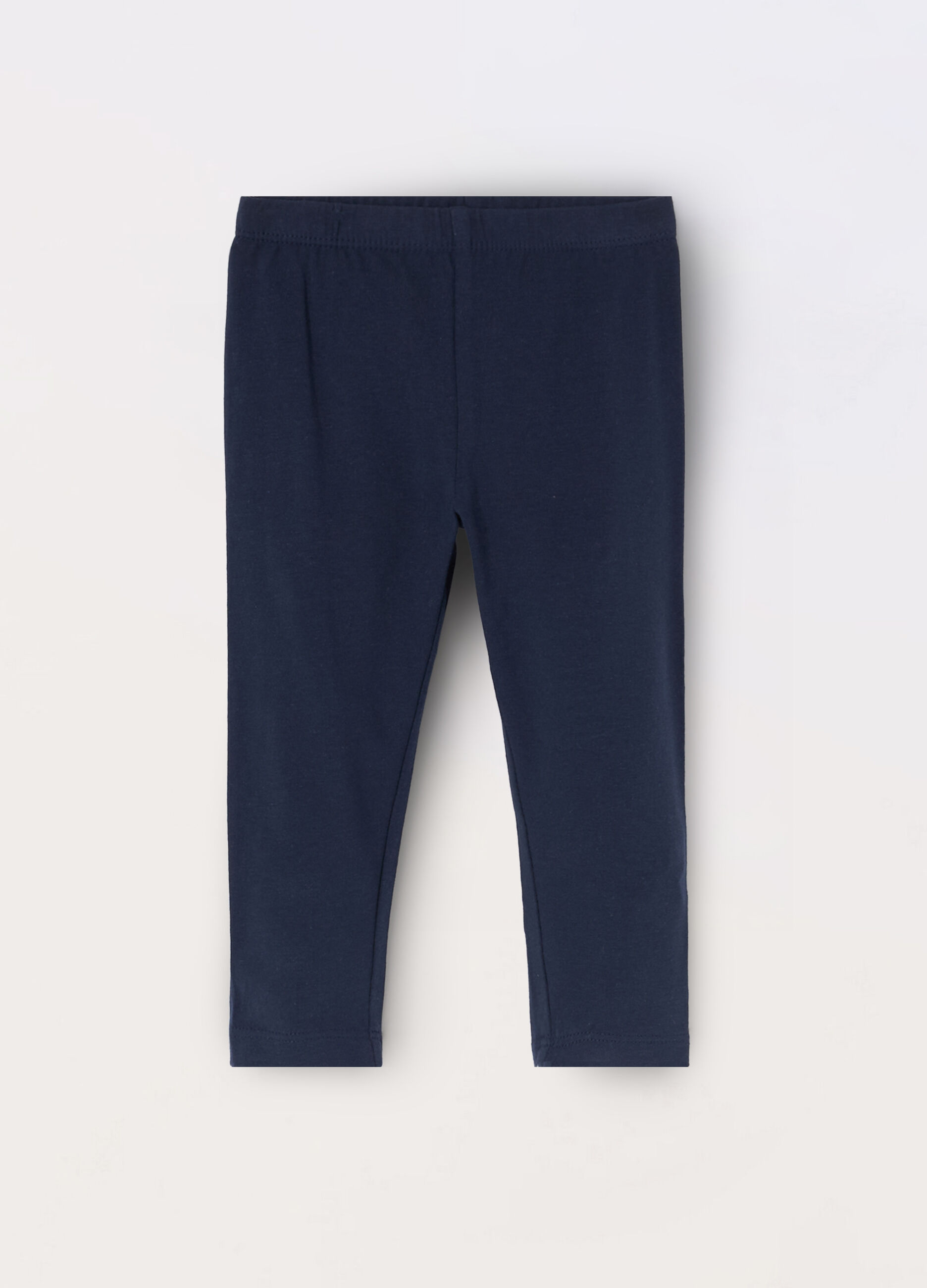 Leggings in jersey di cotone stretch neonata
