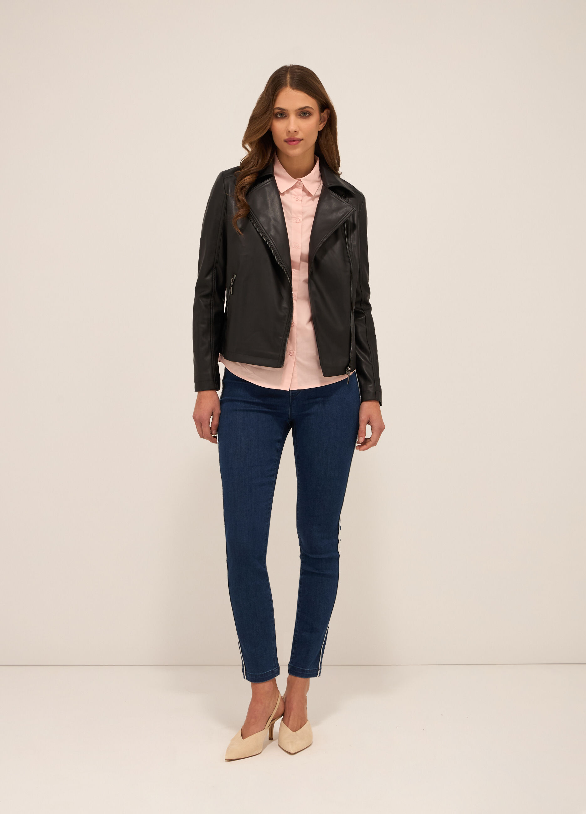 Giacca in eco pelle donna