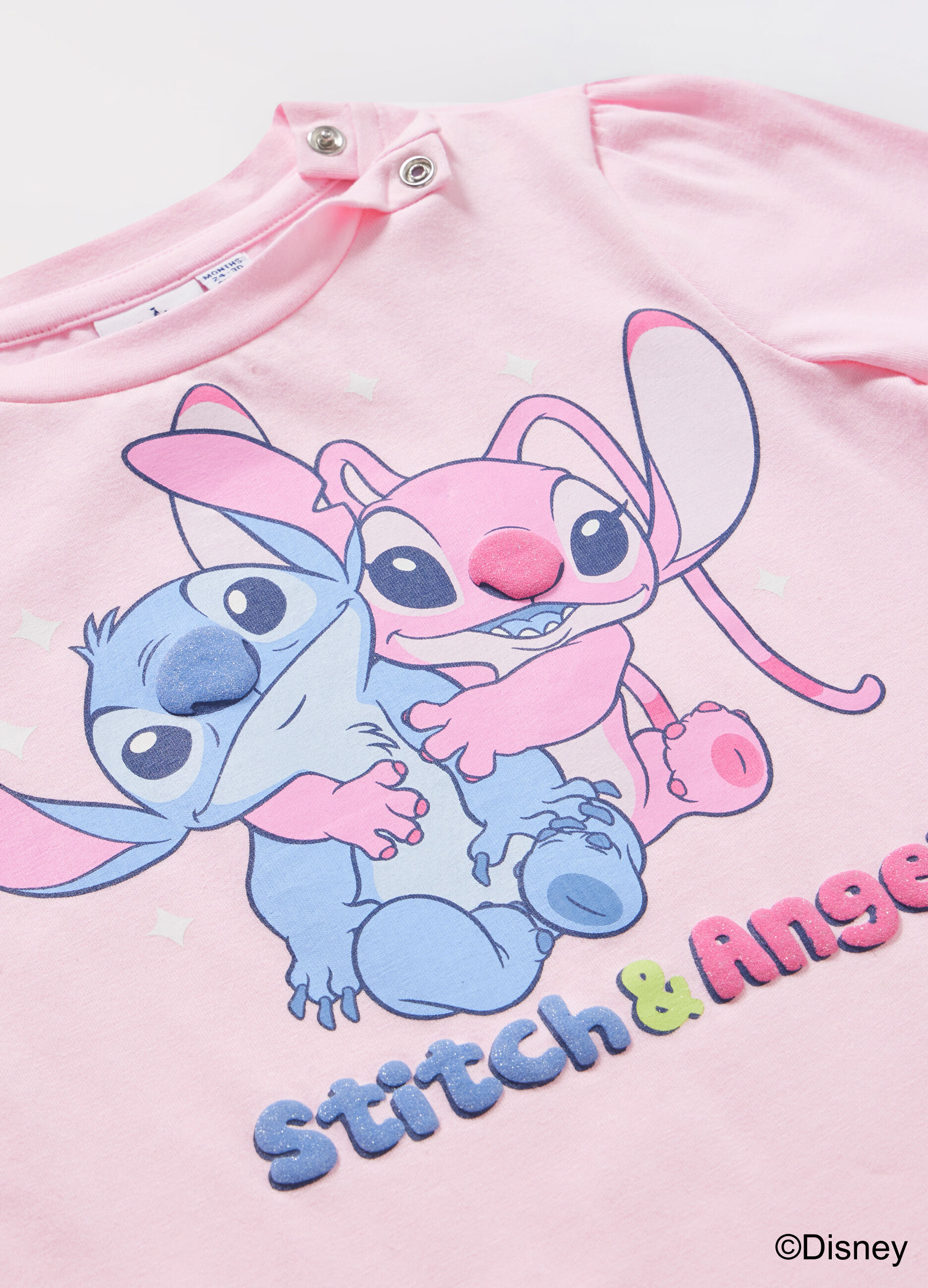 T-shirt Stitch & Angel in cotone stretch neonata 3 T-shirt Stitch & Angel in cotone stretch neonata