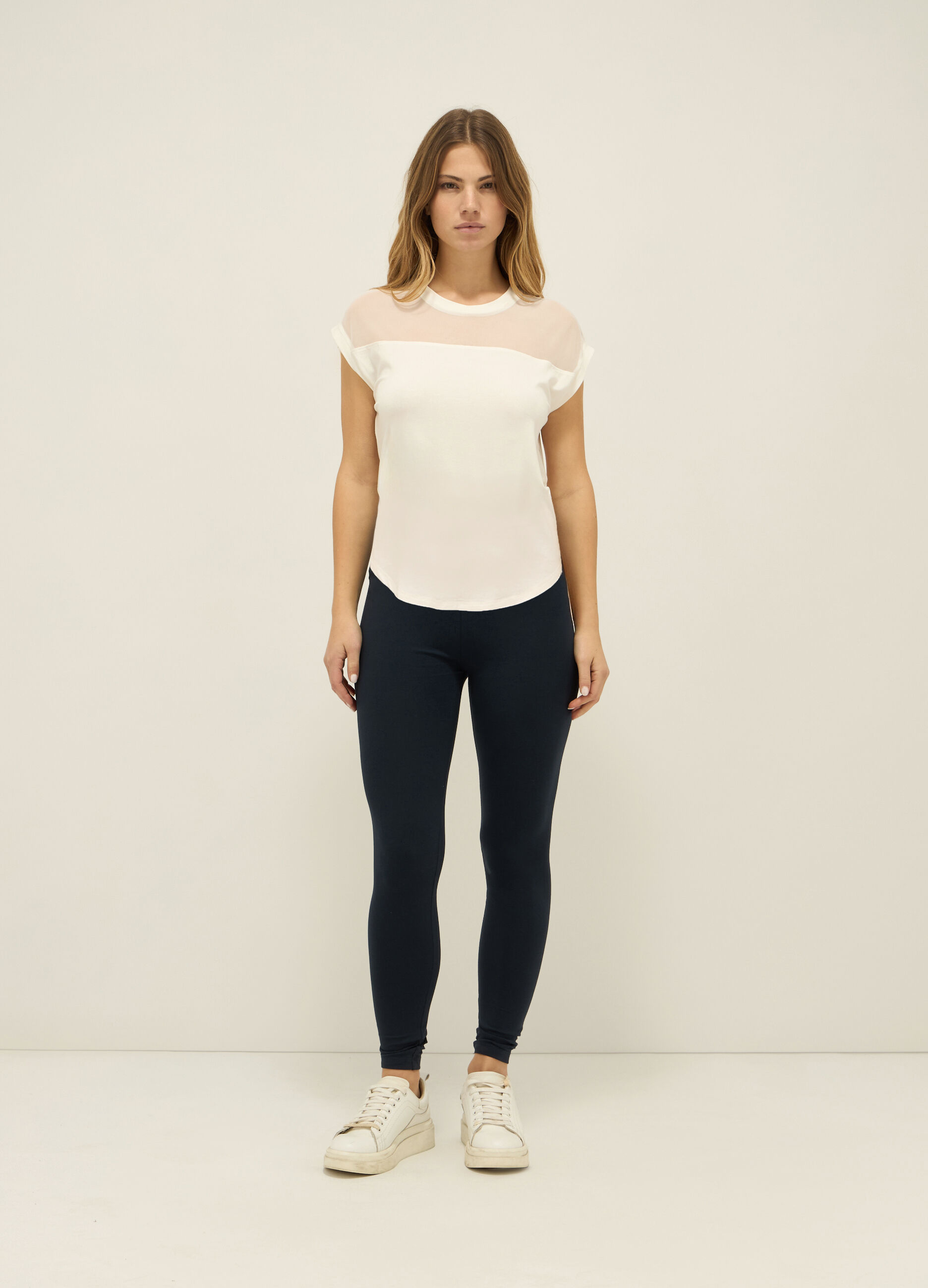 Leggings in cotone stretch donna