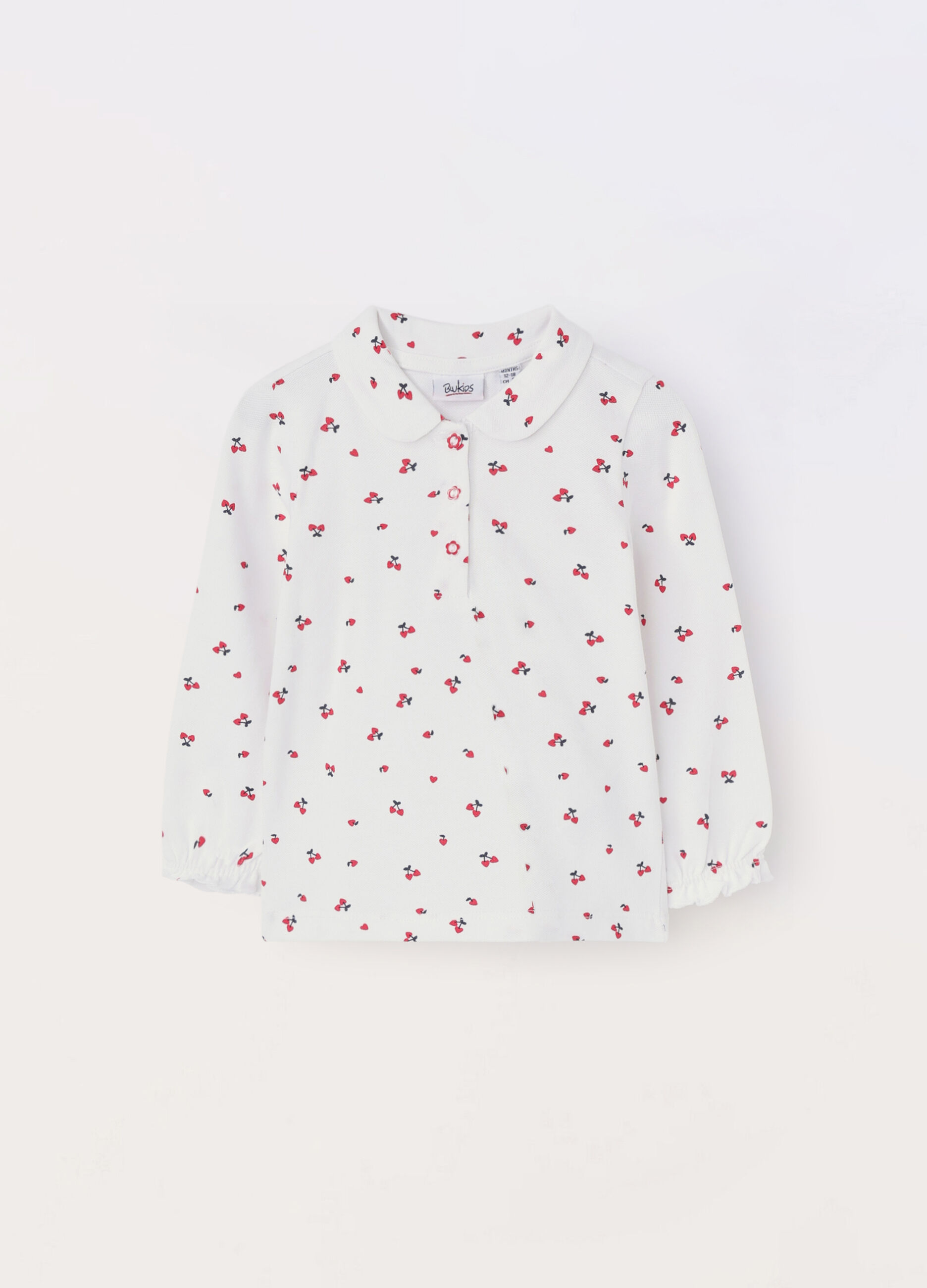 Polo in cotone piquet stretch neonata