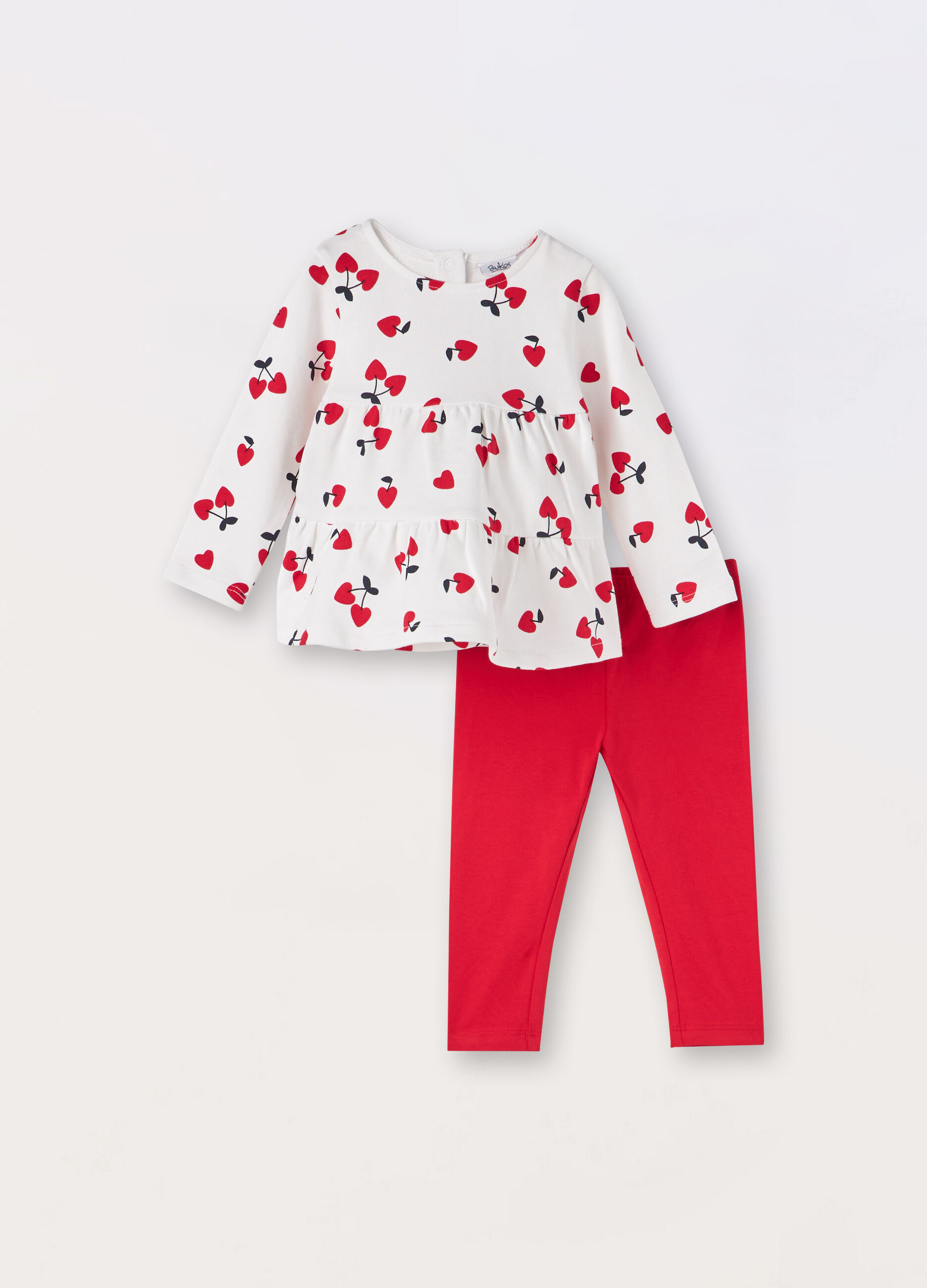 Jogger in french terry di puro cotone neonata