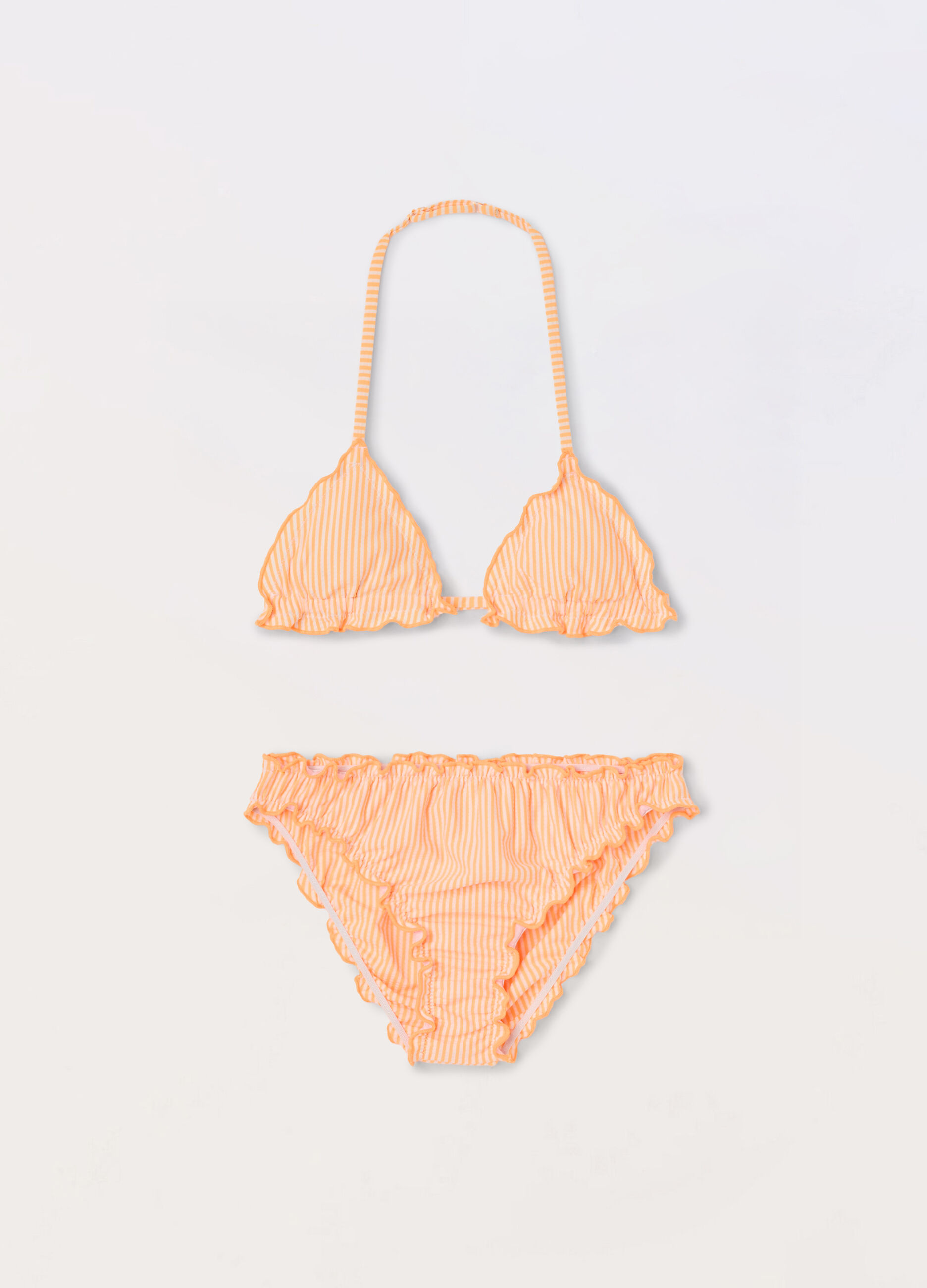 Bikini costume a righe ragazza