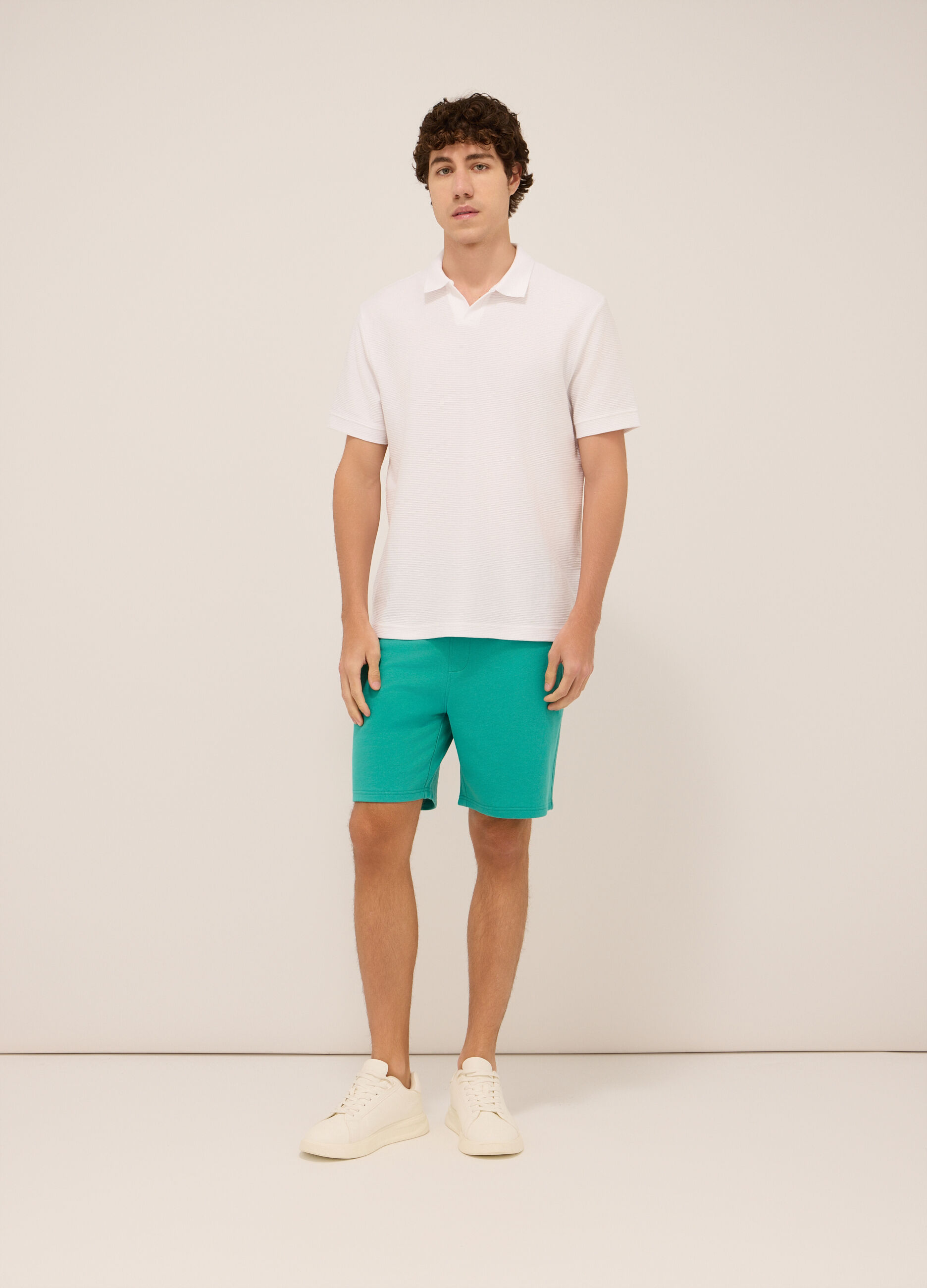 Jogger regular in puro cotone uomo