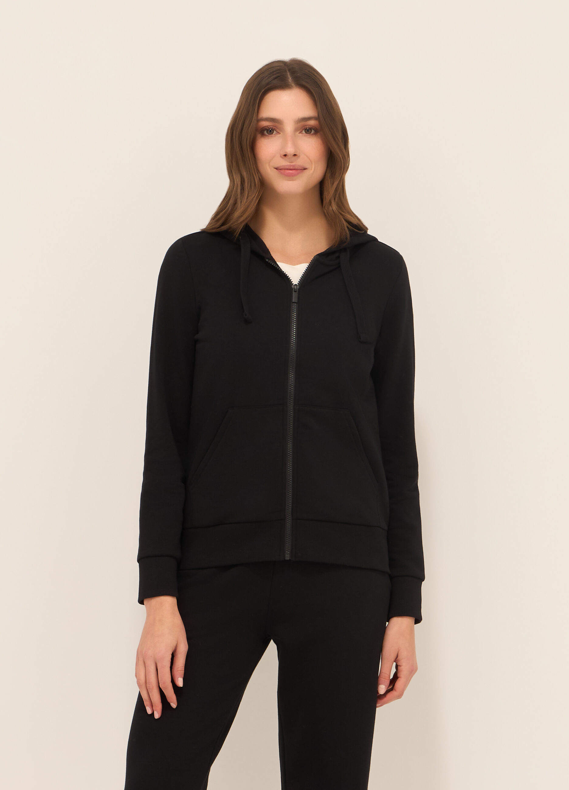 Felpa in french terry di misto cotone donna