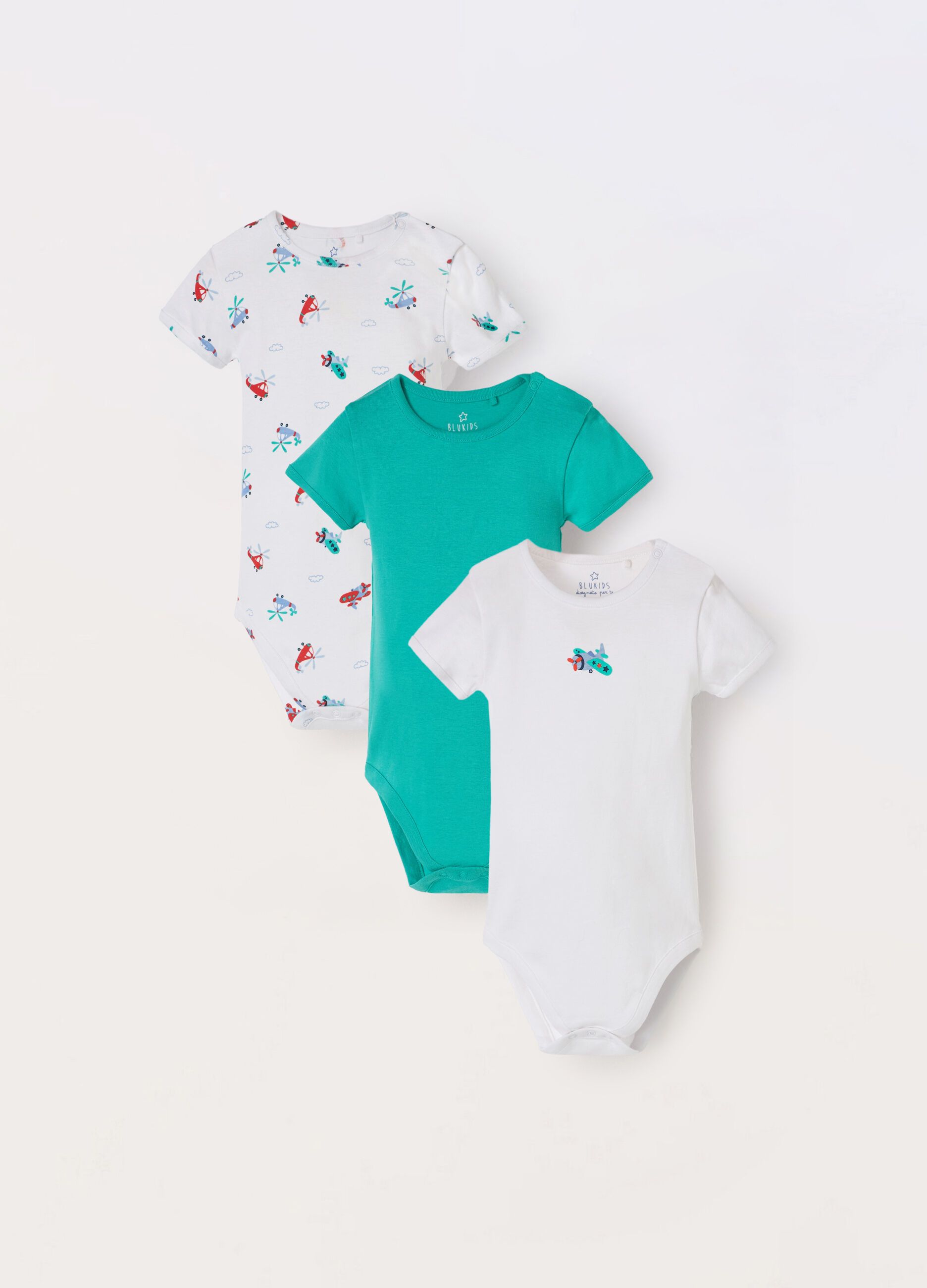 Pack 3 body in puro cotone neonato