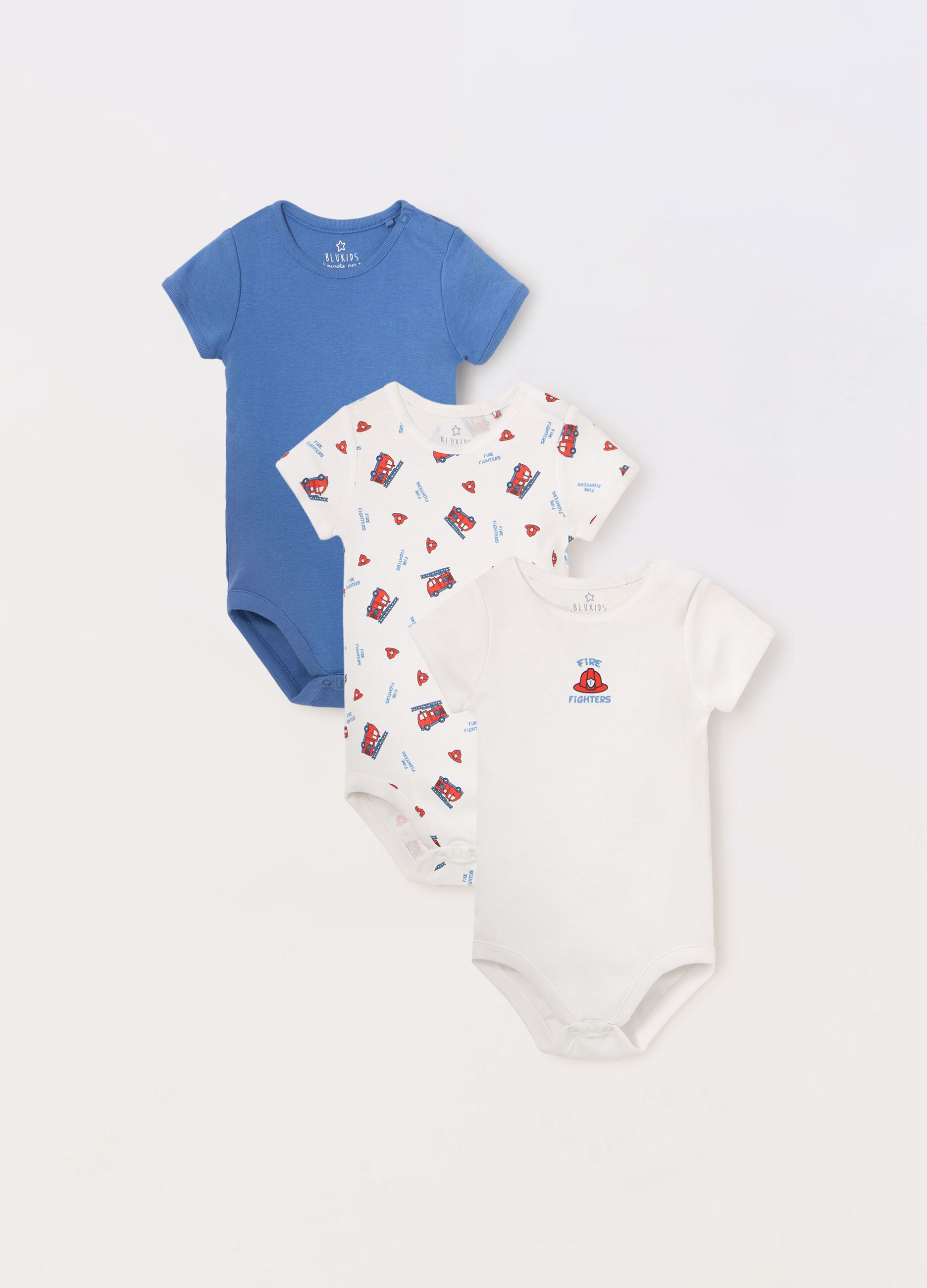 Pack 3 body in puro cotone neonato
