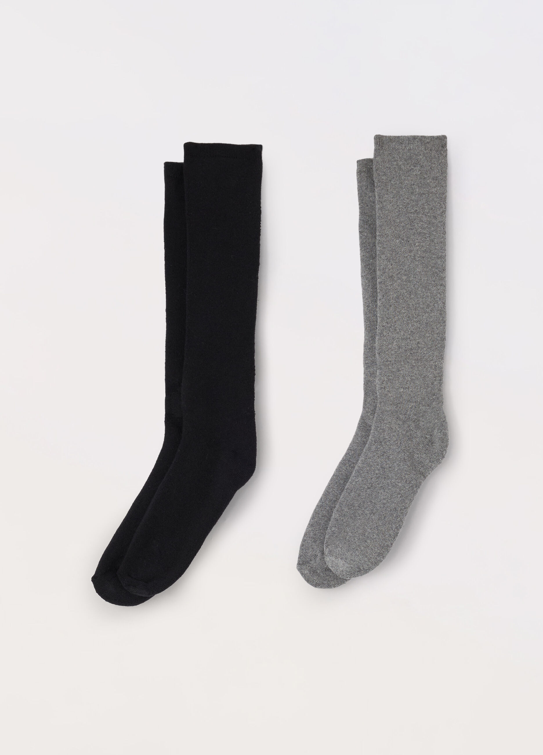 Pack 2 calze lunghe misto cotone donna