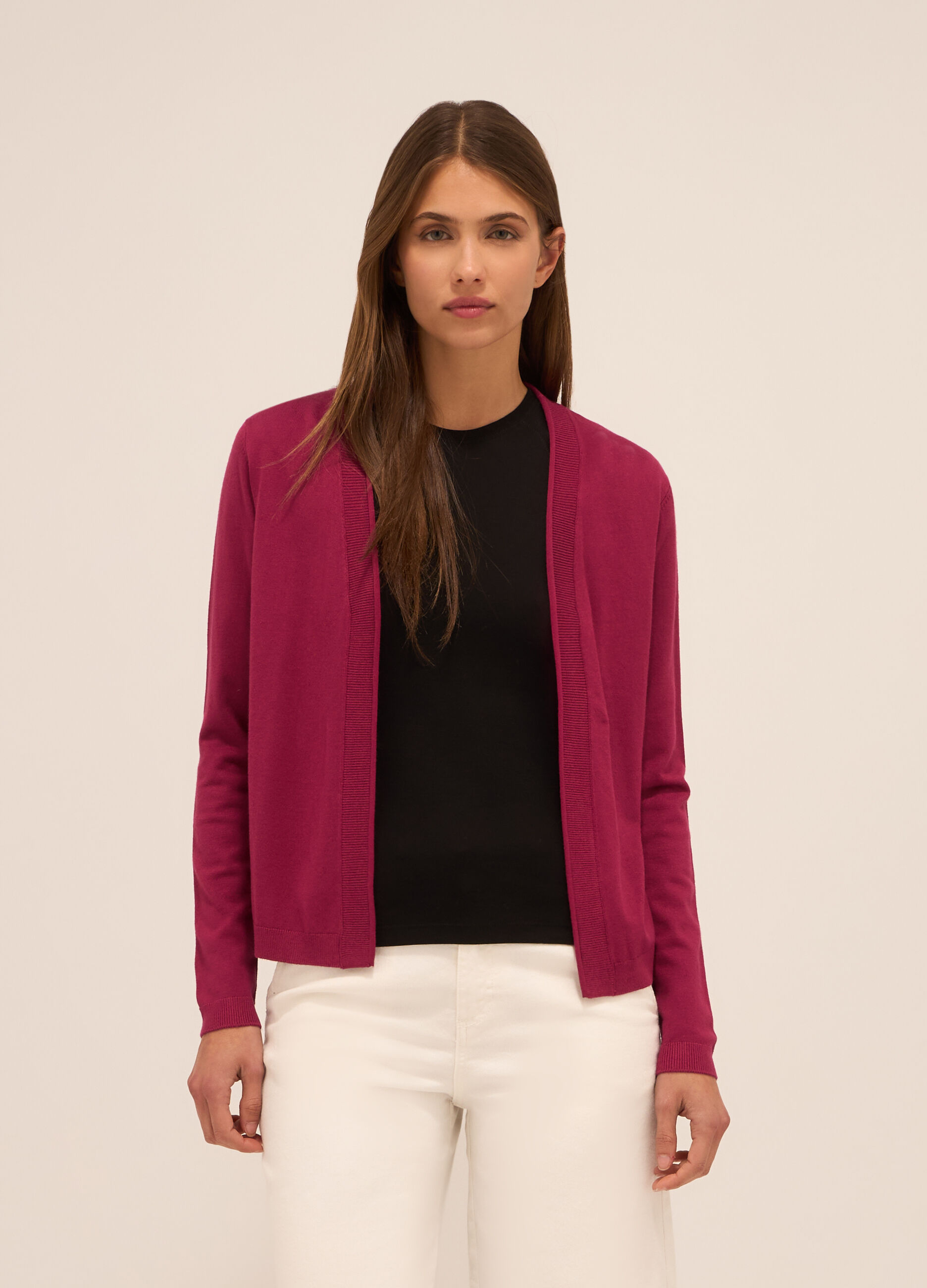 Cardigan misto viscosa donna
