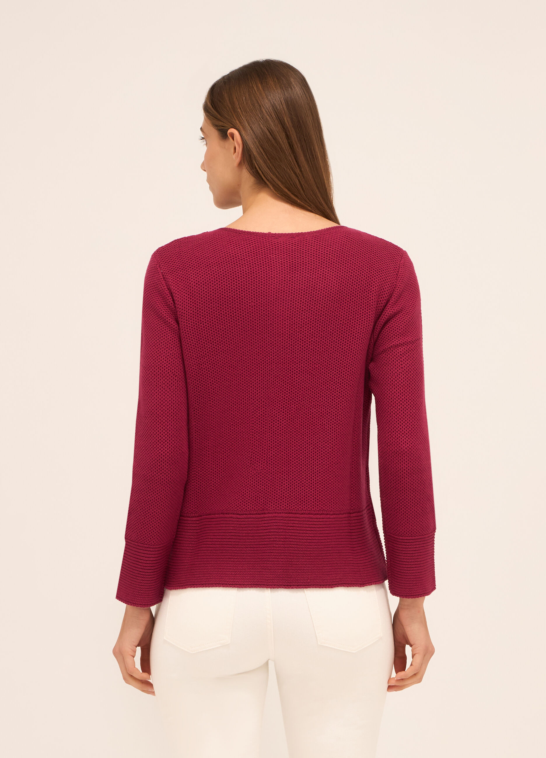 Cardigan tricot misto cotone donna