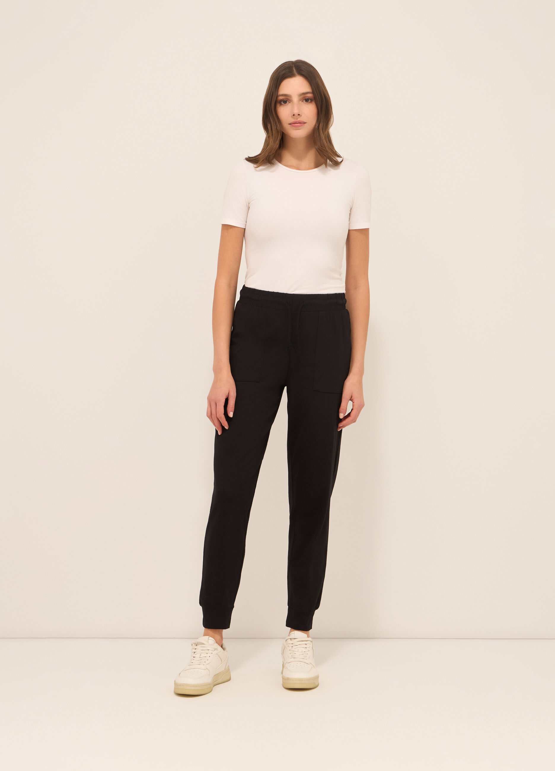 Jogger on cotone stretch donna