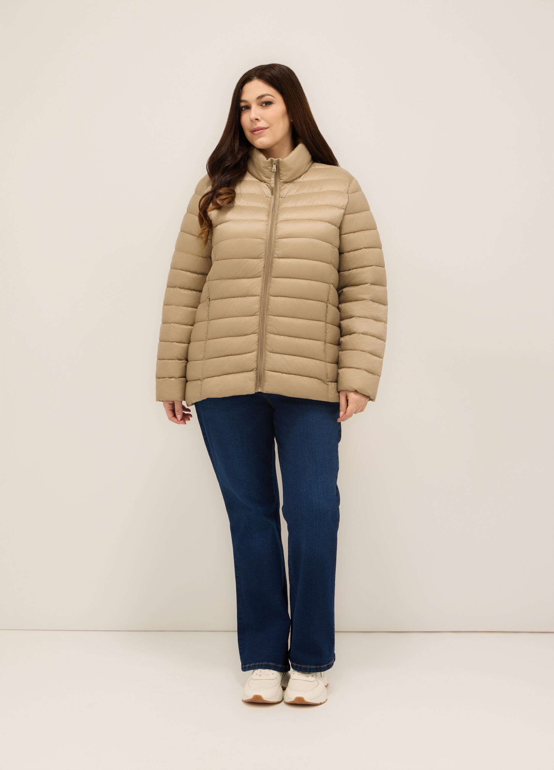 Giubbino imbottito full zip donna curvy