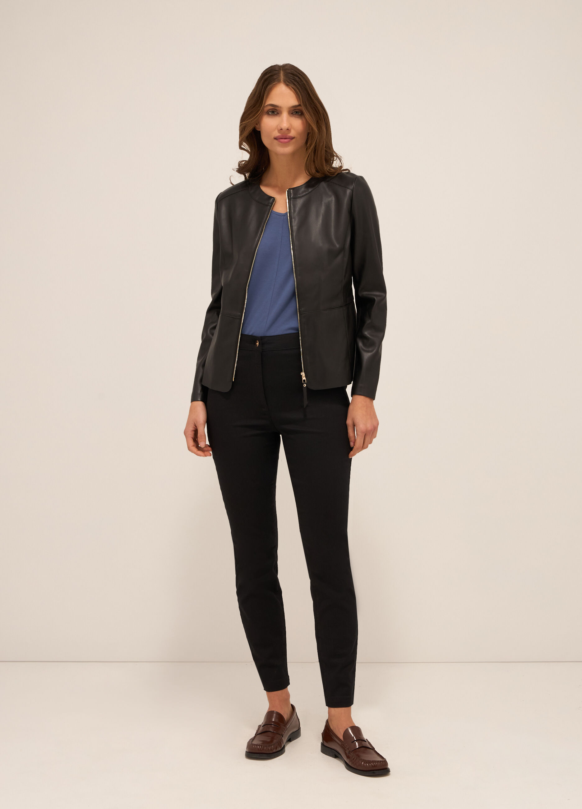 Giacca in eco pelle donna