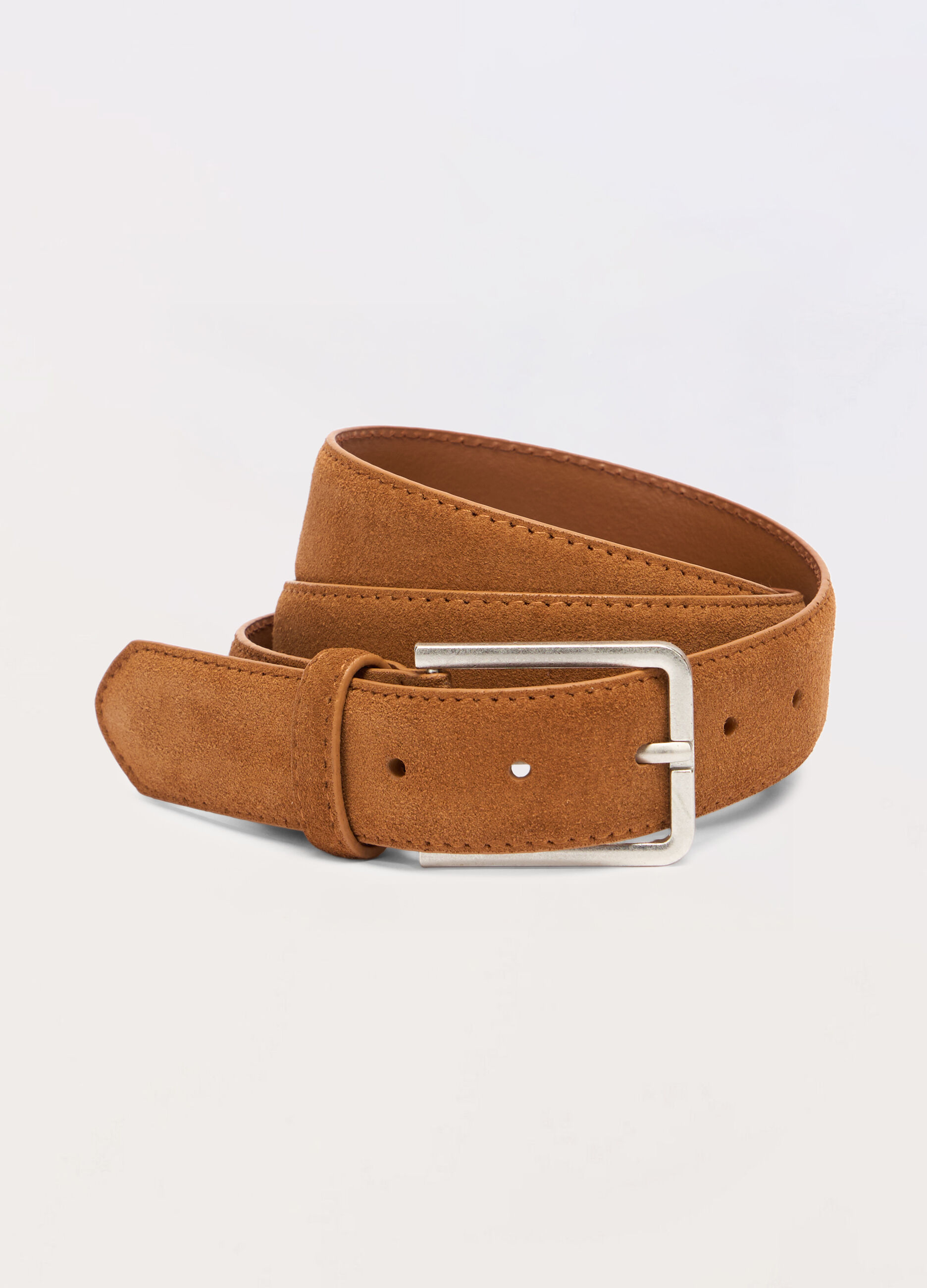 Cintura in vera pelle scamosciata uomo